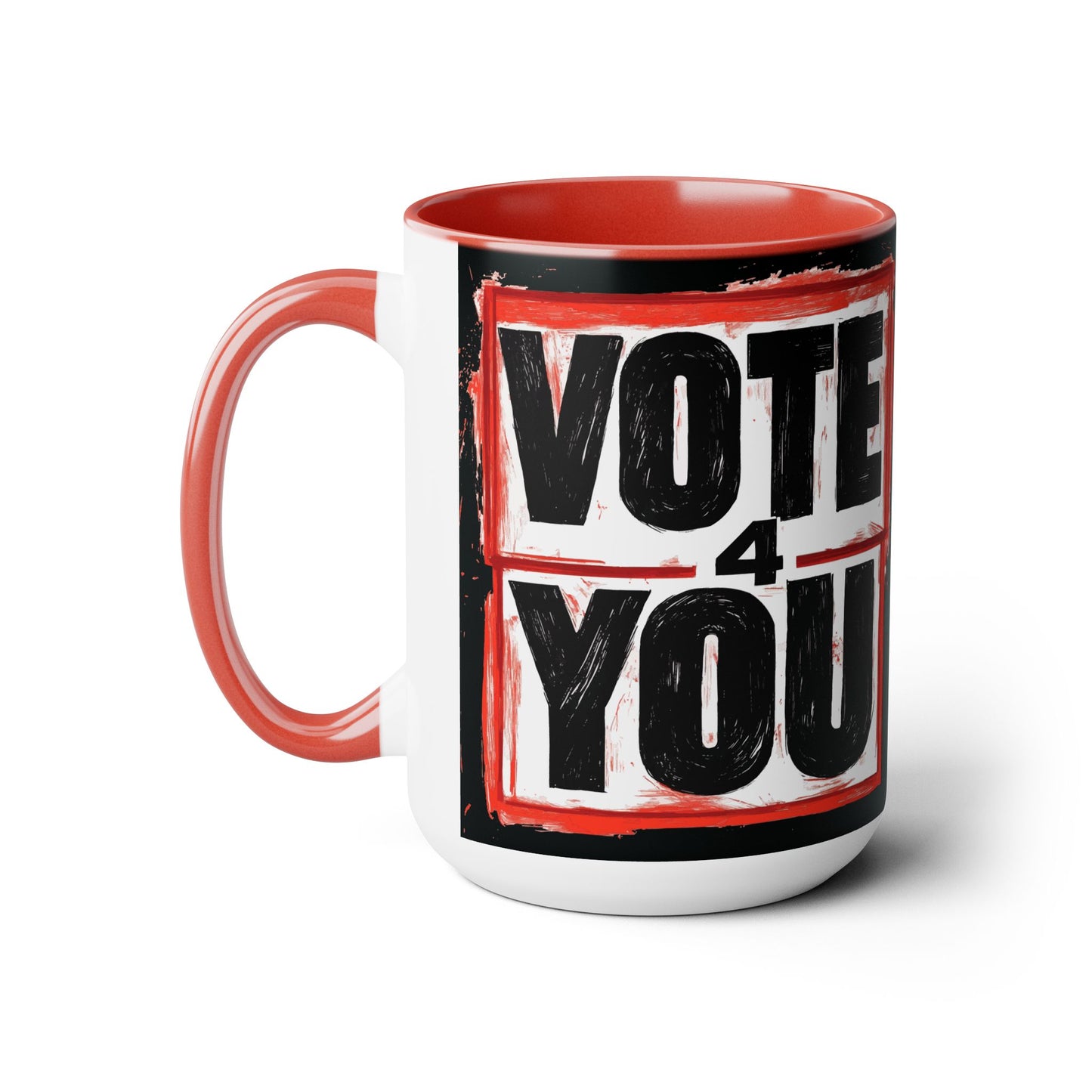 VOTE 4 YOU Two-Tone Coffee Mugs, 15oz