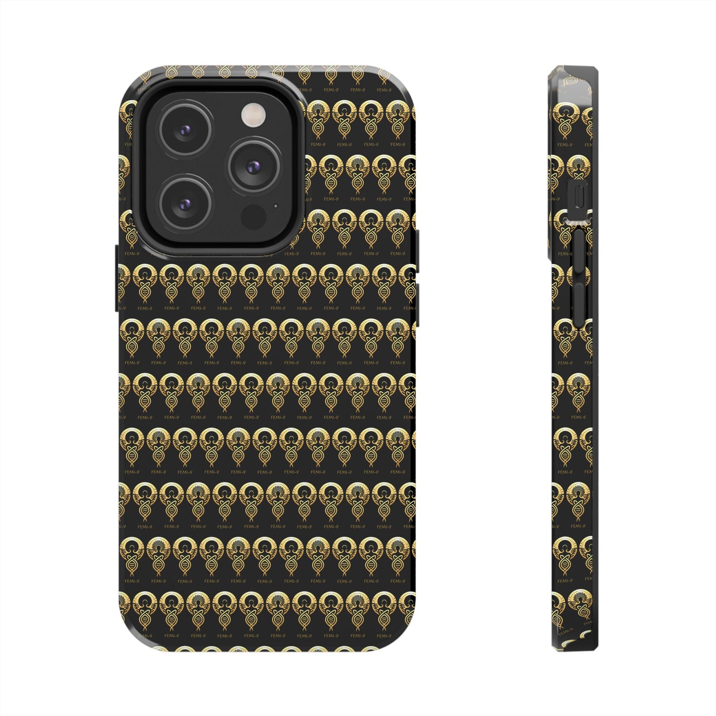 Phone Cases - Divine Femi-999 Design for a Touch of Class (black/gold)