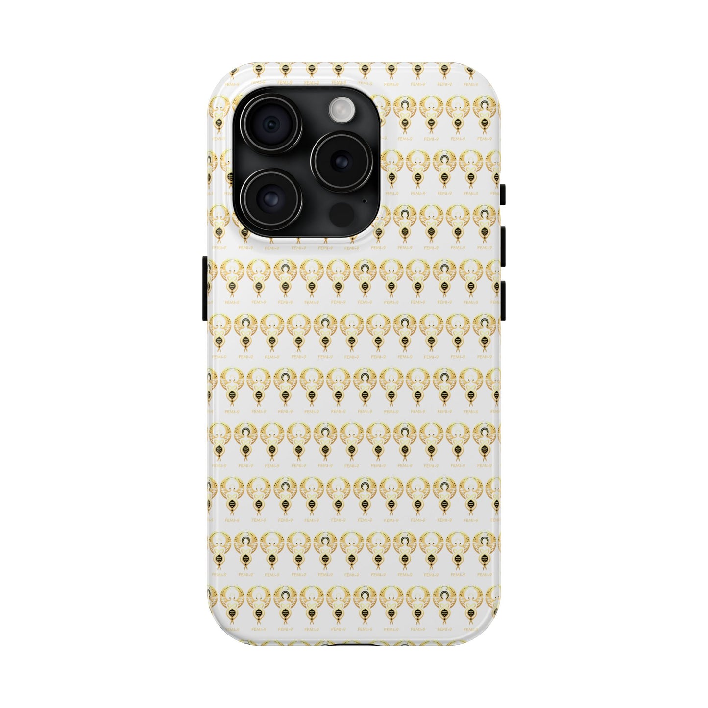 Phone Cases - Divine Femi-999 Design for a Touch of Class (white/gold)