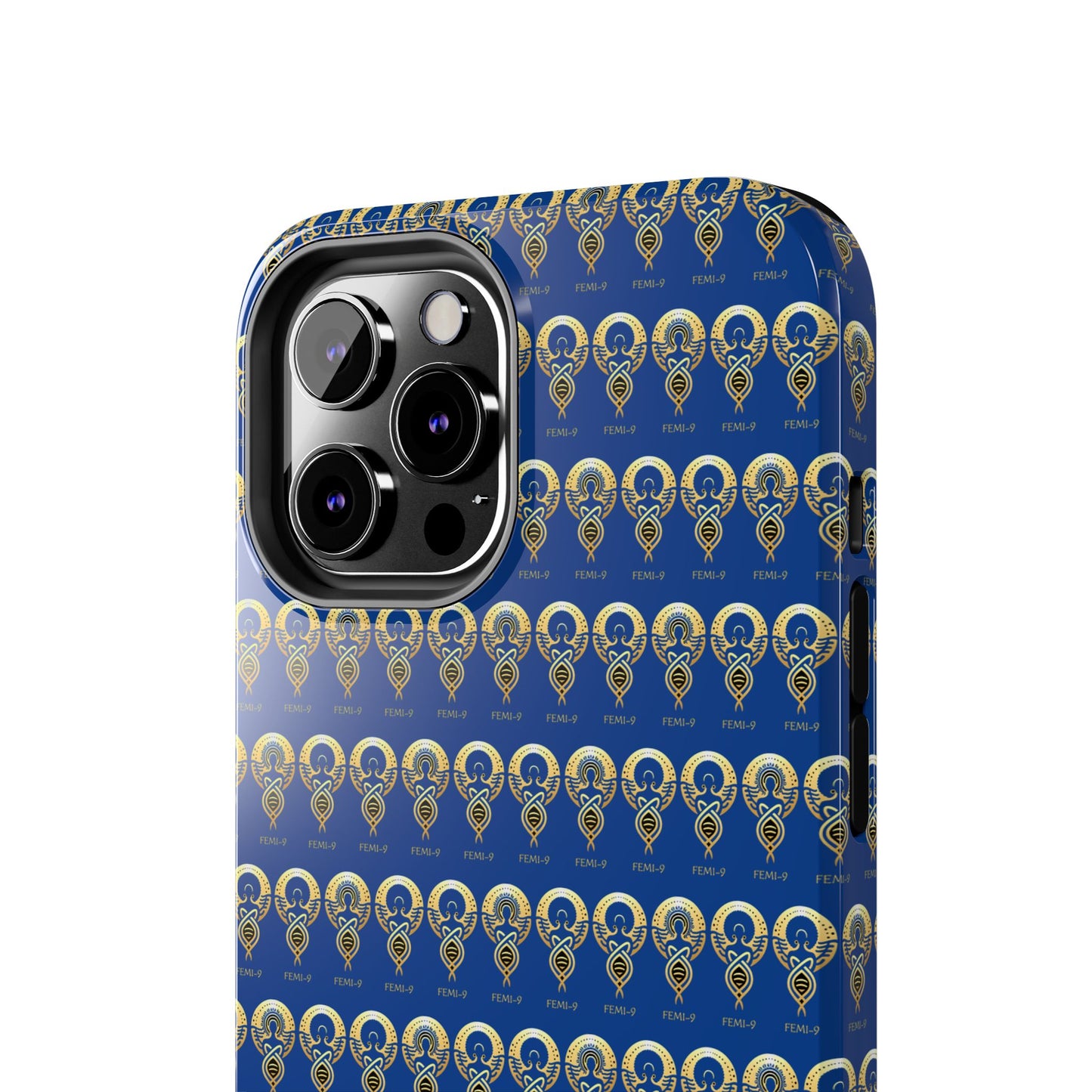 Phone Cases - Divine Femi-999 Design for a Touch of Class (blue/gold)