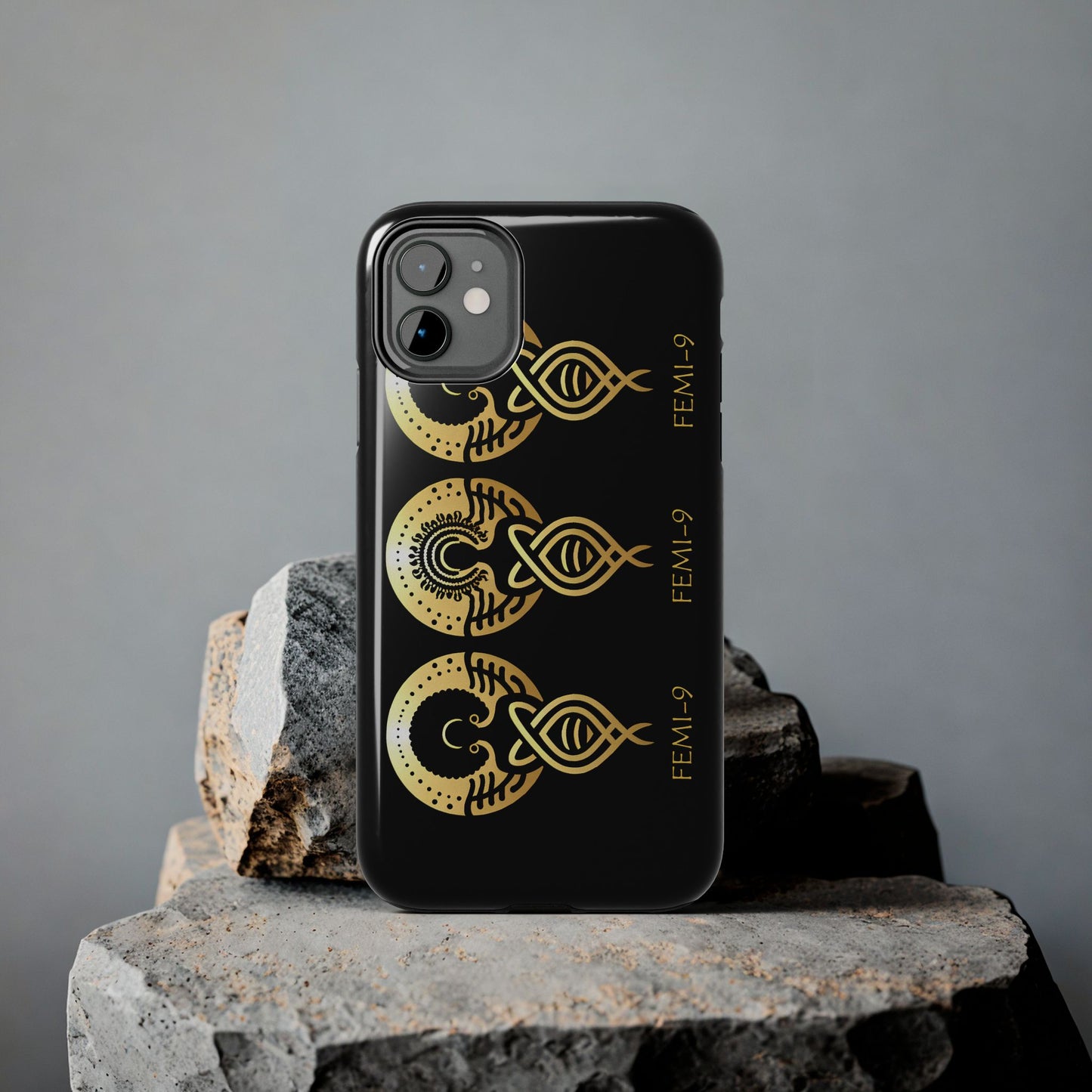 Phone Cases - Divine Femi-999 Design for a Touch of Class (black/gold)