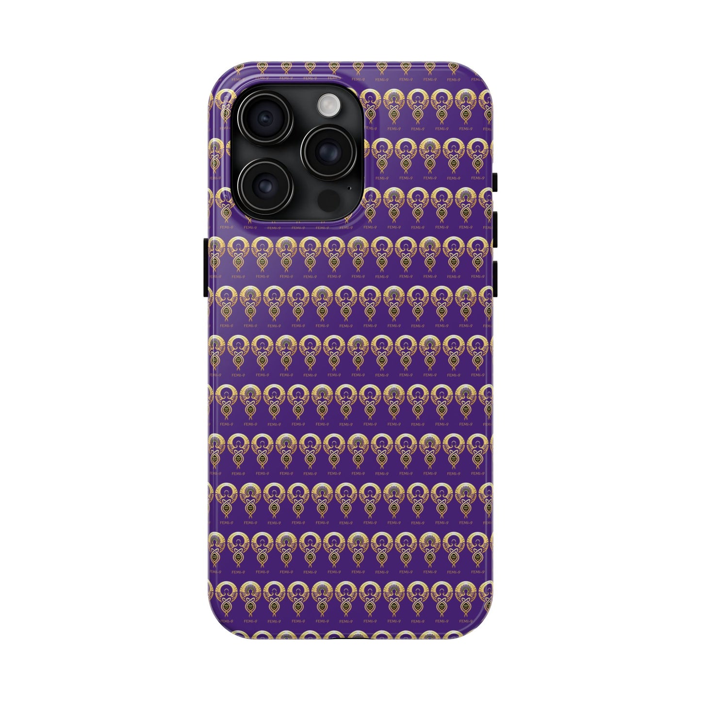 Phone Cases - Divine Femi-999 Design for a Touch of Class (PURPLE/GOLD)