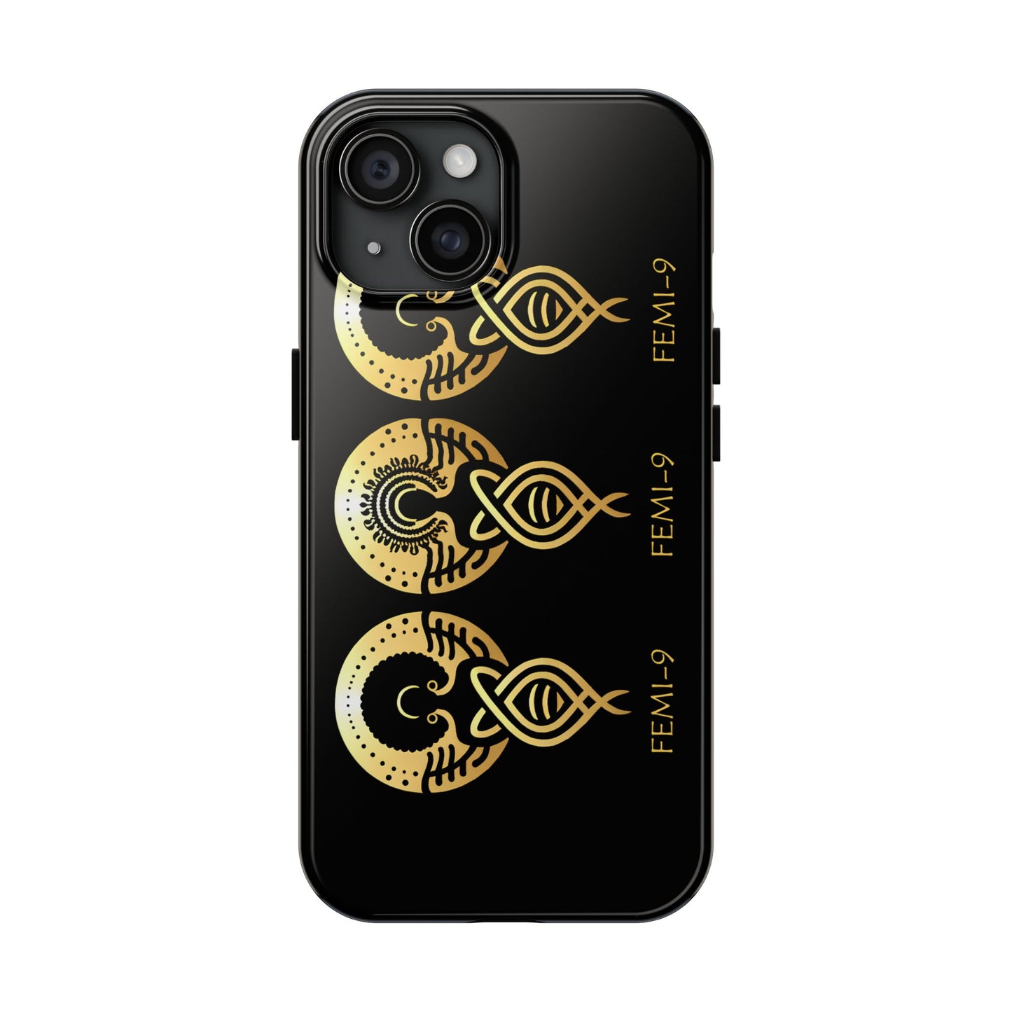 Phone Cases - Divine Femi-999 Design for a Touch of Class (black/gold)