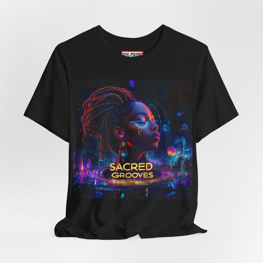 T‑Shirt — "Sacred Grooves" Neon BeatniX Graphic Tee