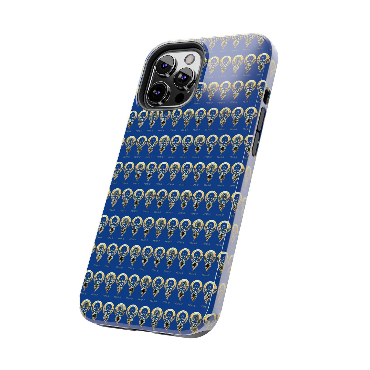 Phone Cases - Divine Femi-999 Design for a Touch of Class (blue/gold)