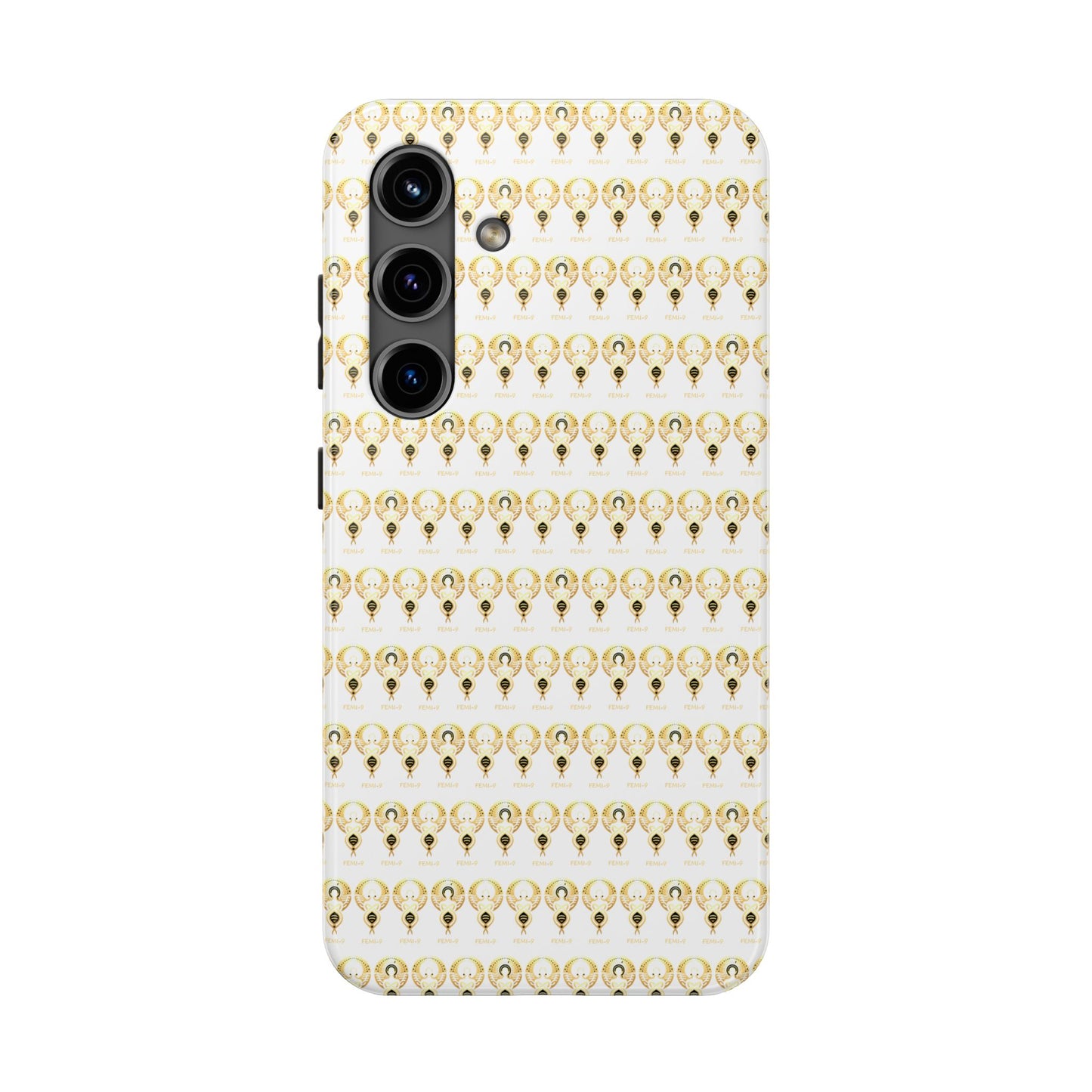 Phone Cases - Divine Femi-999 Design for a Touch of Class (white/gold)