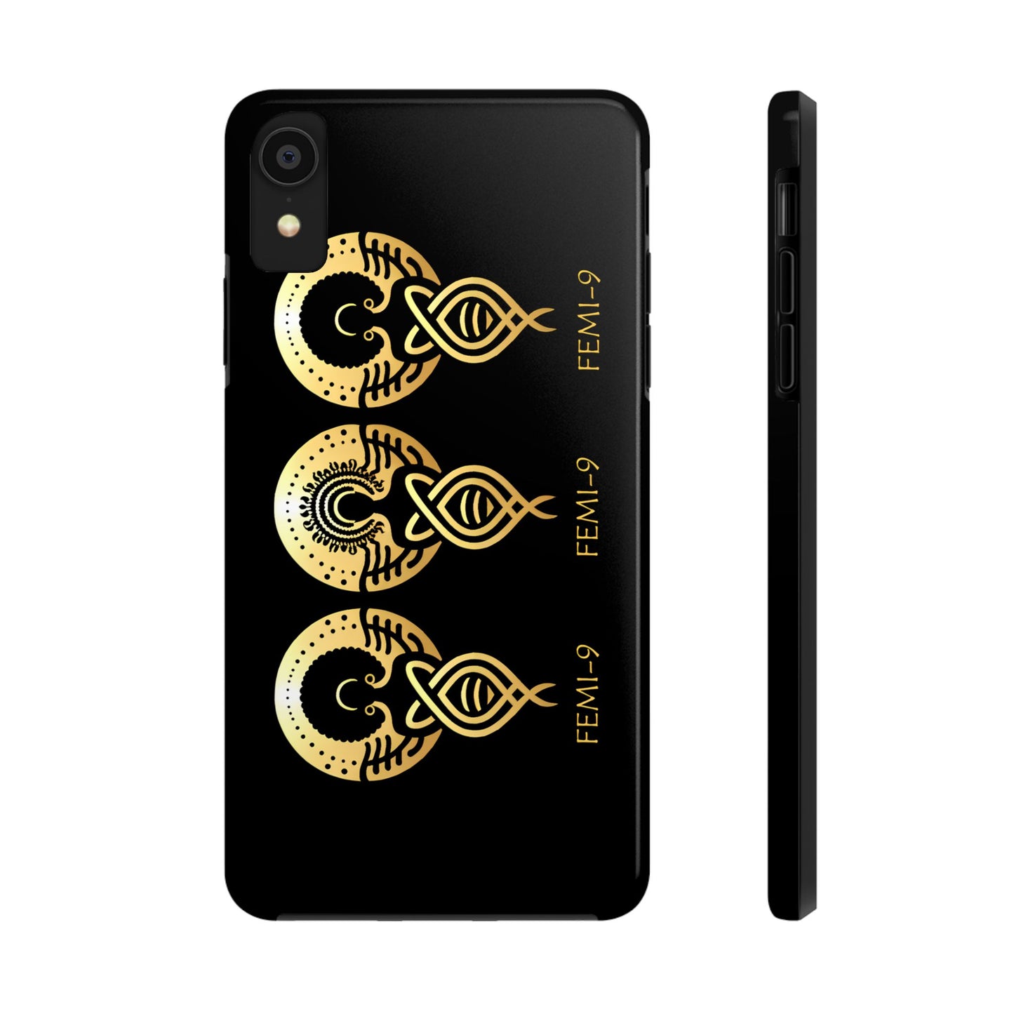 Phone Cases - Divine Femi-999 Design for a Touch of Class (black/gold)