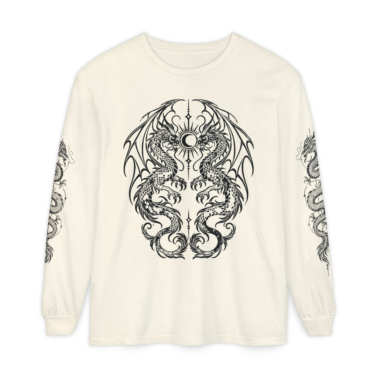 Unisex Twin Dragon Long Sleeve Tee