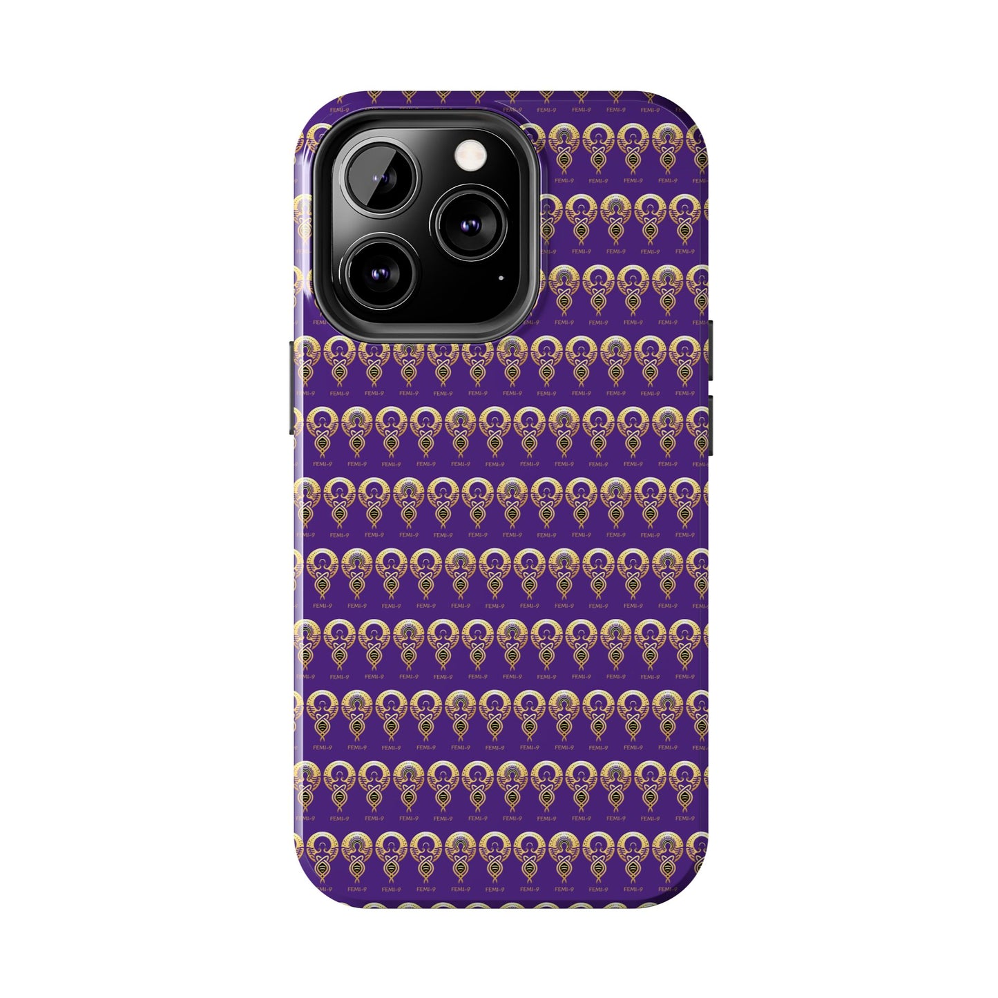 Phone Cases - Divine Femi-999 Design for a Touch of Class (PURPLE/GOLD)