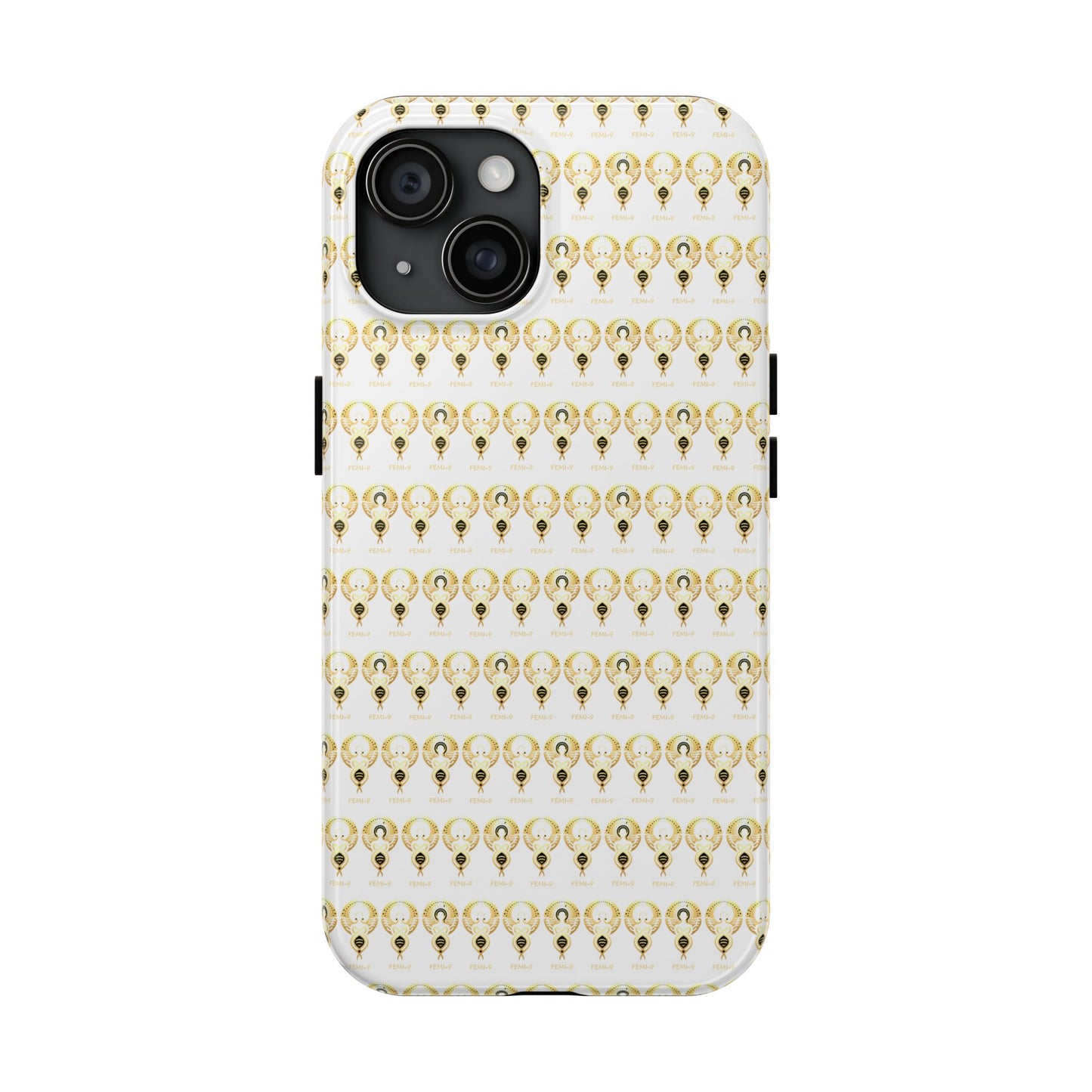 Phone Cases - Divine Femi-999 Design for a Touch of Class (white/gold)