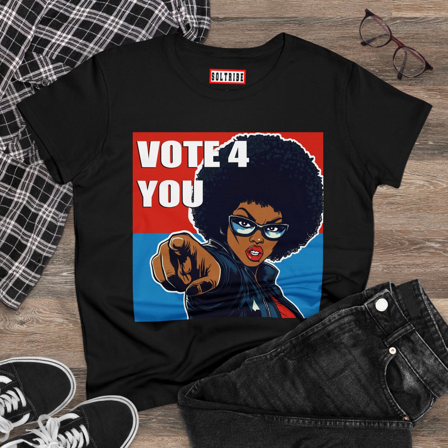 VOTE 4 YOU Women's Midweight Cotton Tee