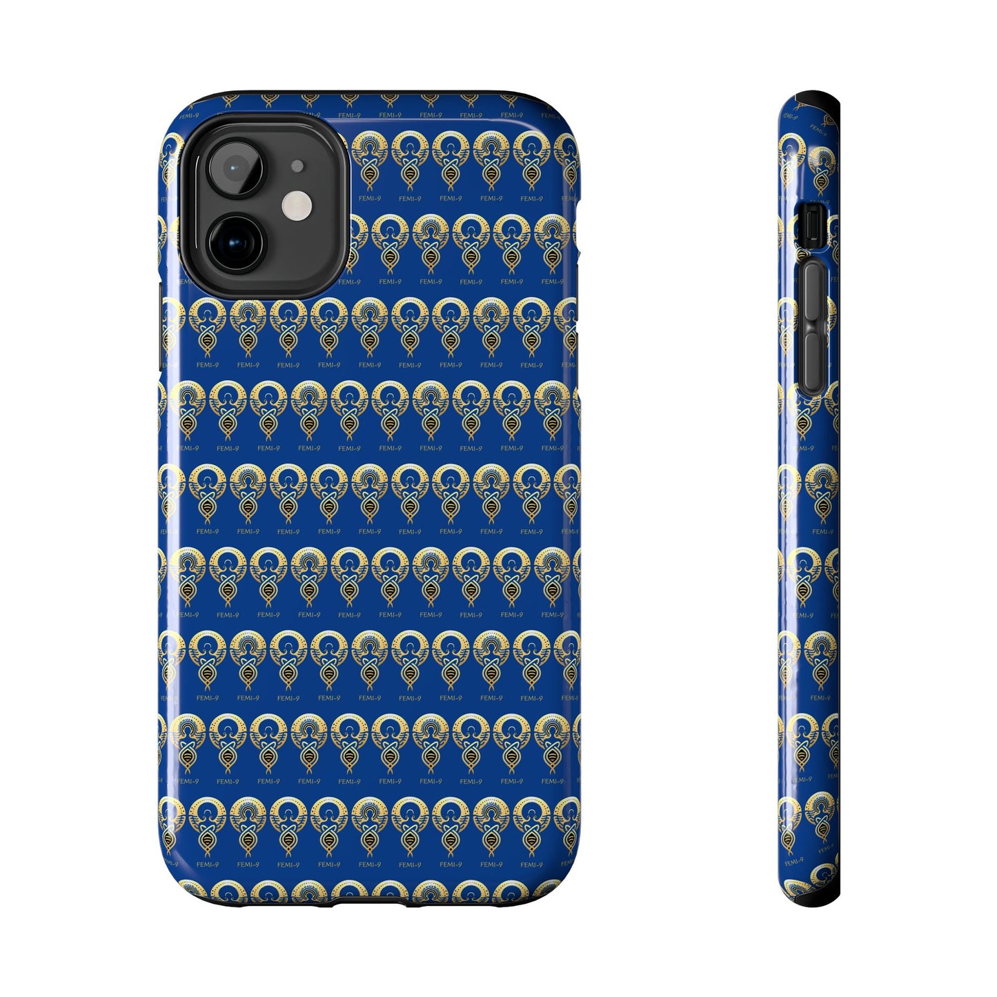 Phone Cases - Divine Femi-999 Design for a Touch of Class (blue/gold)