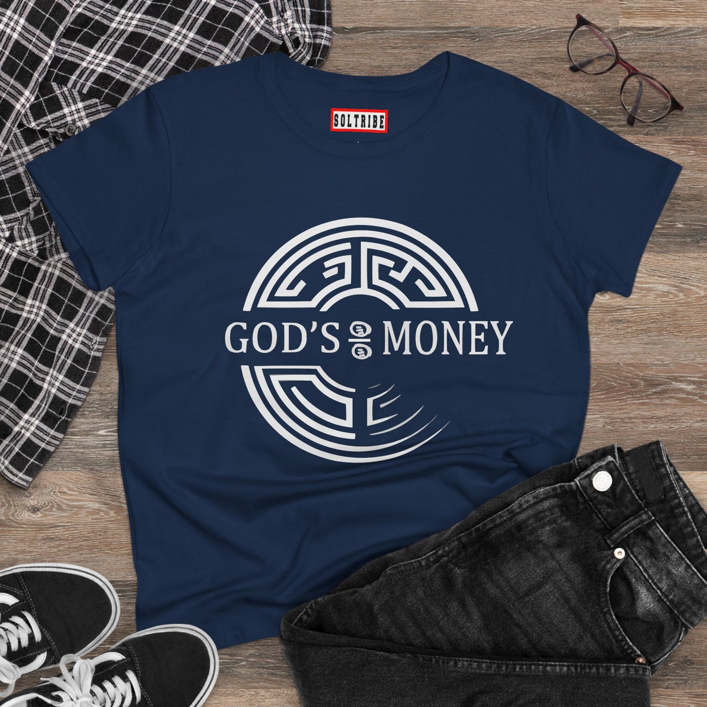 GODS MONEY SEAL Women's Midweight Cotton Tee