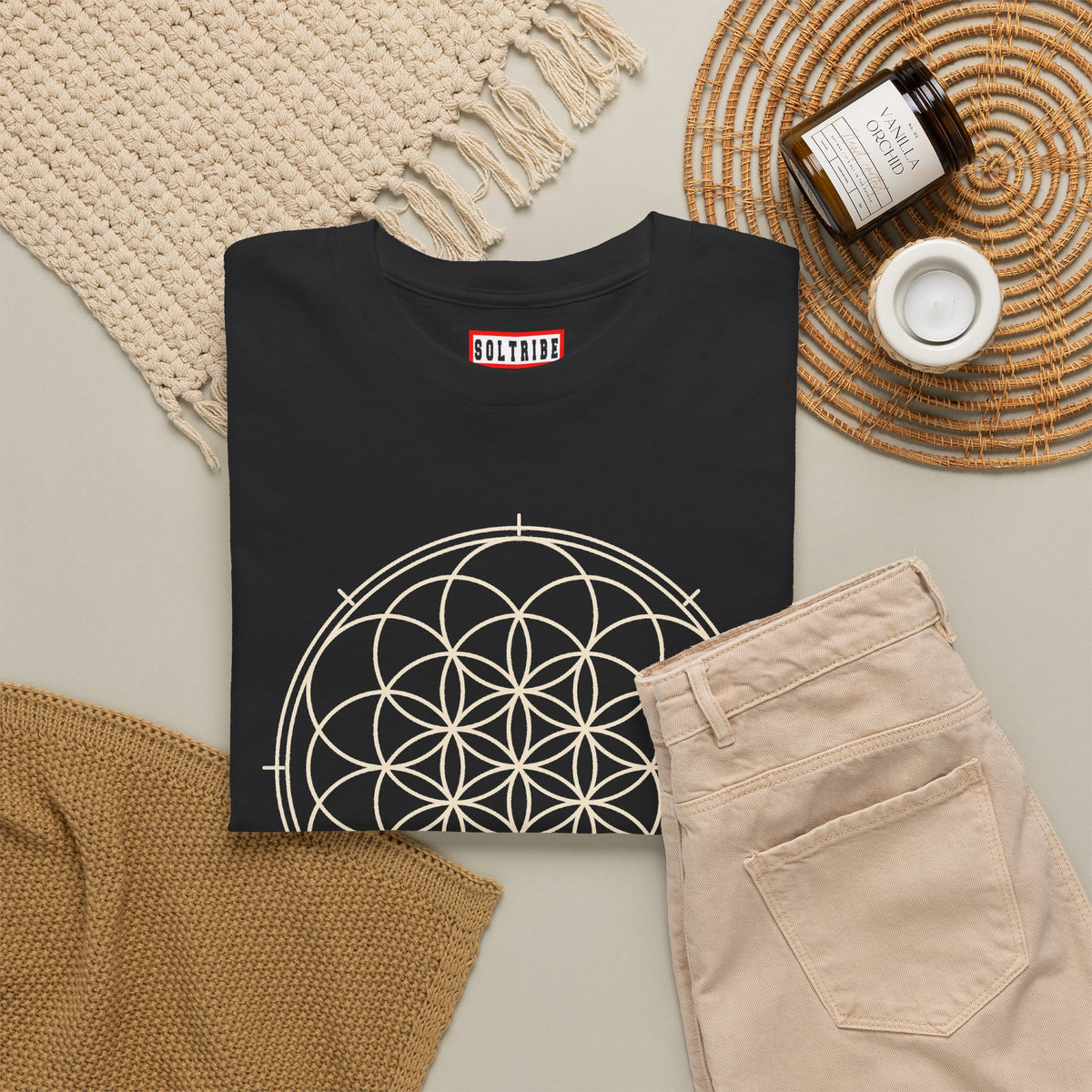 Unisex Flower of Life Sacred Geometry T-Shirt