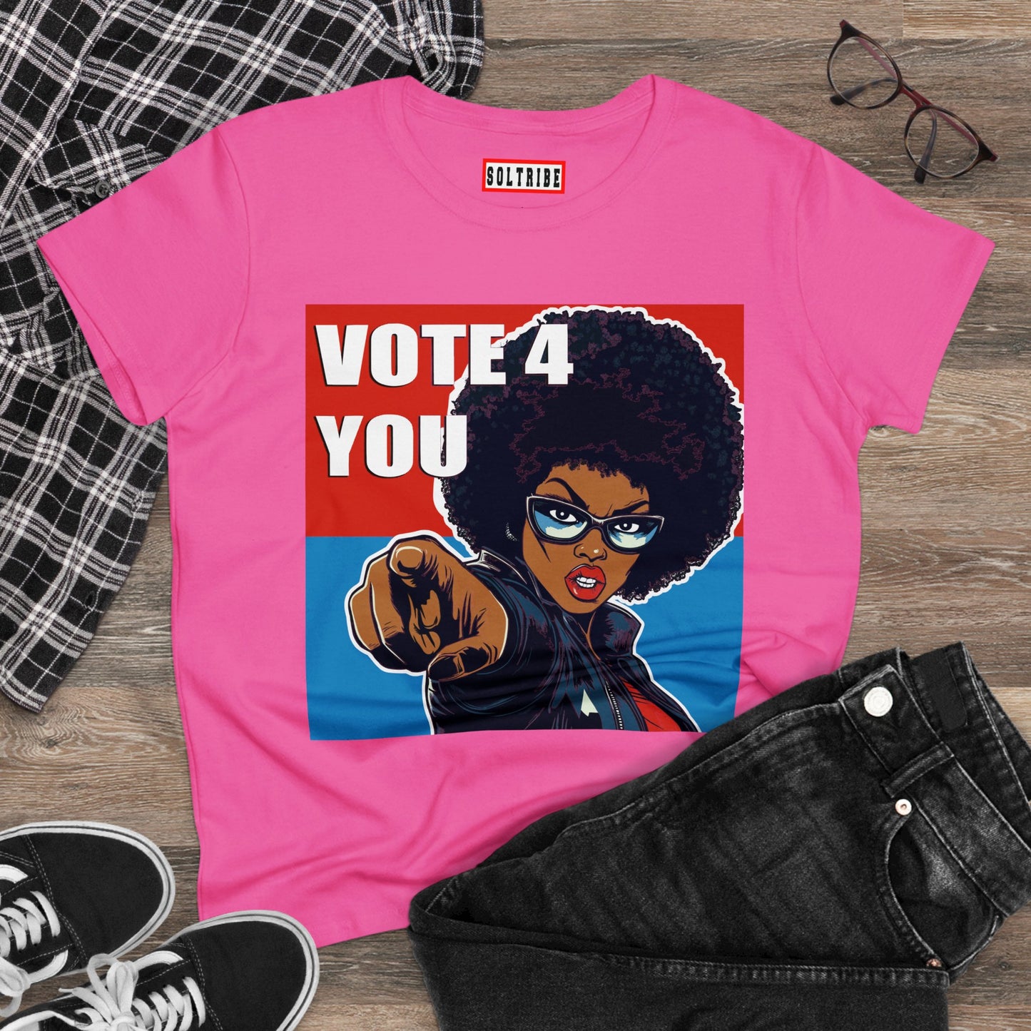 VOTE 4 YOU Women's Midweight Cotton Tee