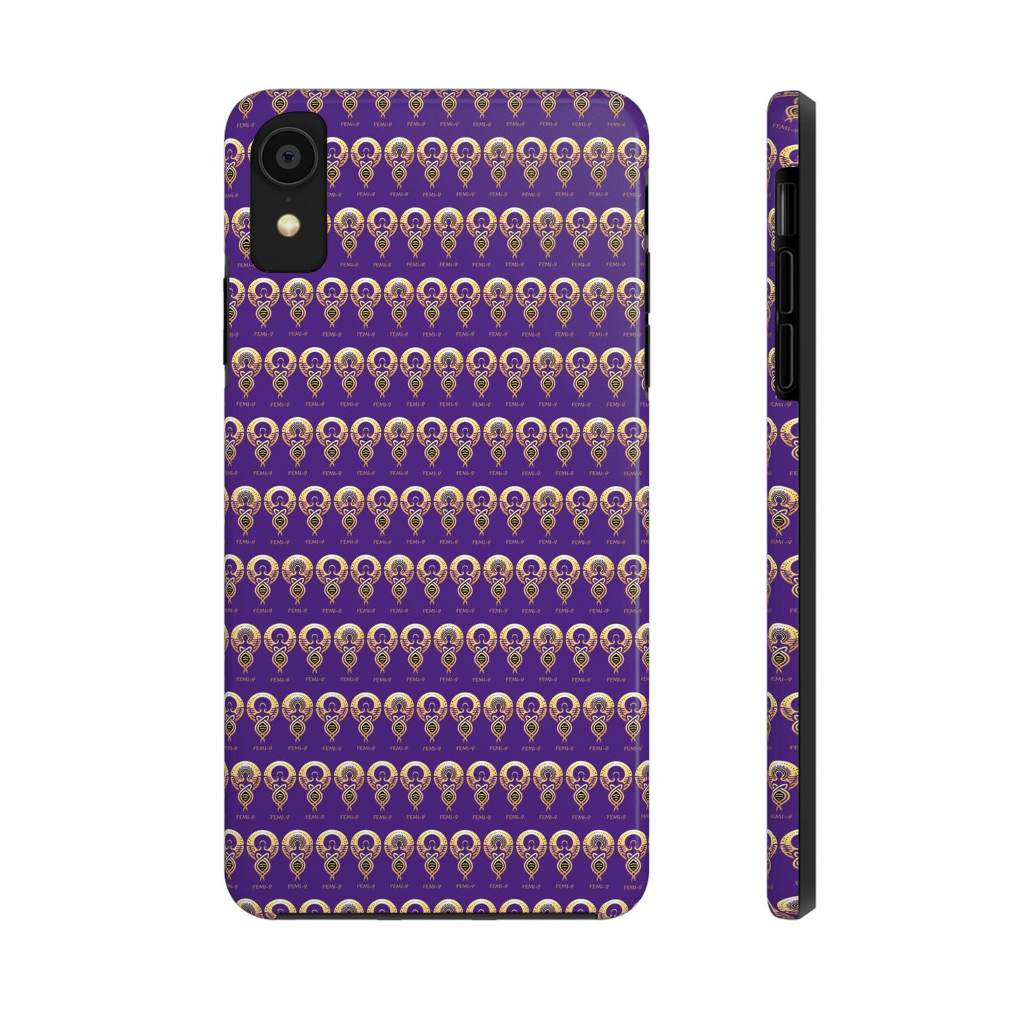 Phone Cases - Divine Femi-999 Design for a Touch of Class (PURPLE/GOLD)