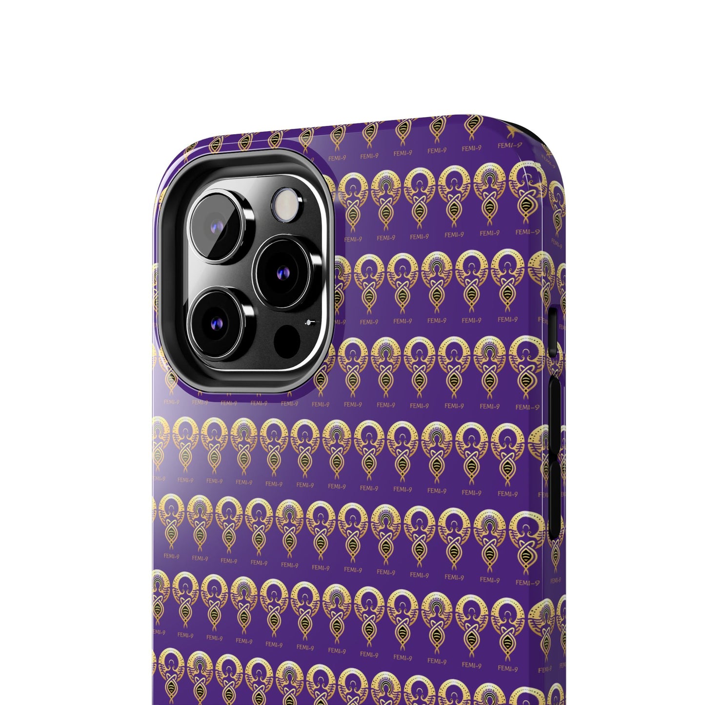 Phone Cases - Divine Femi-999 Design for a Touch of Class (PURPLE/GOLD)