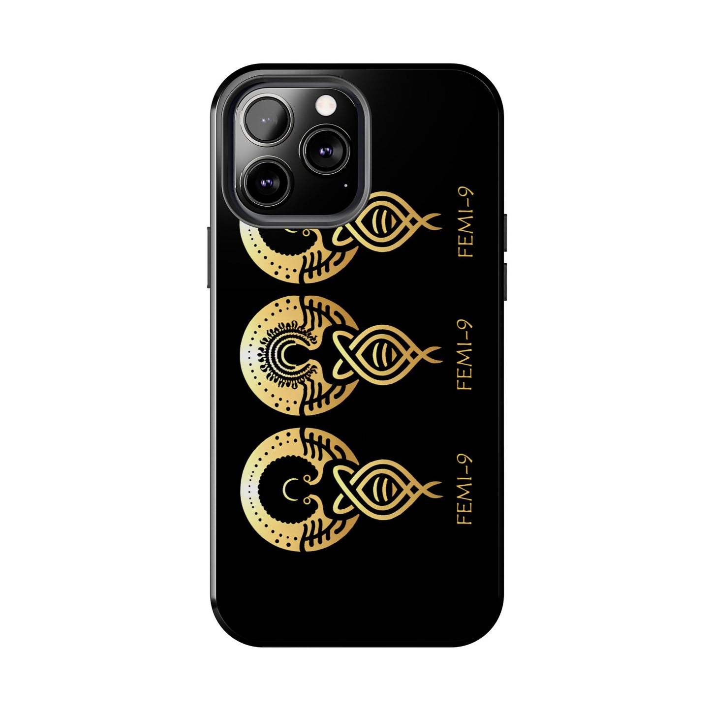 Phone Cases - Divine Femi-999 Design for a Touch of Class (black/gold)