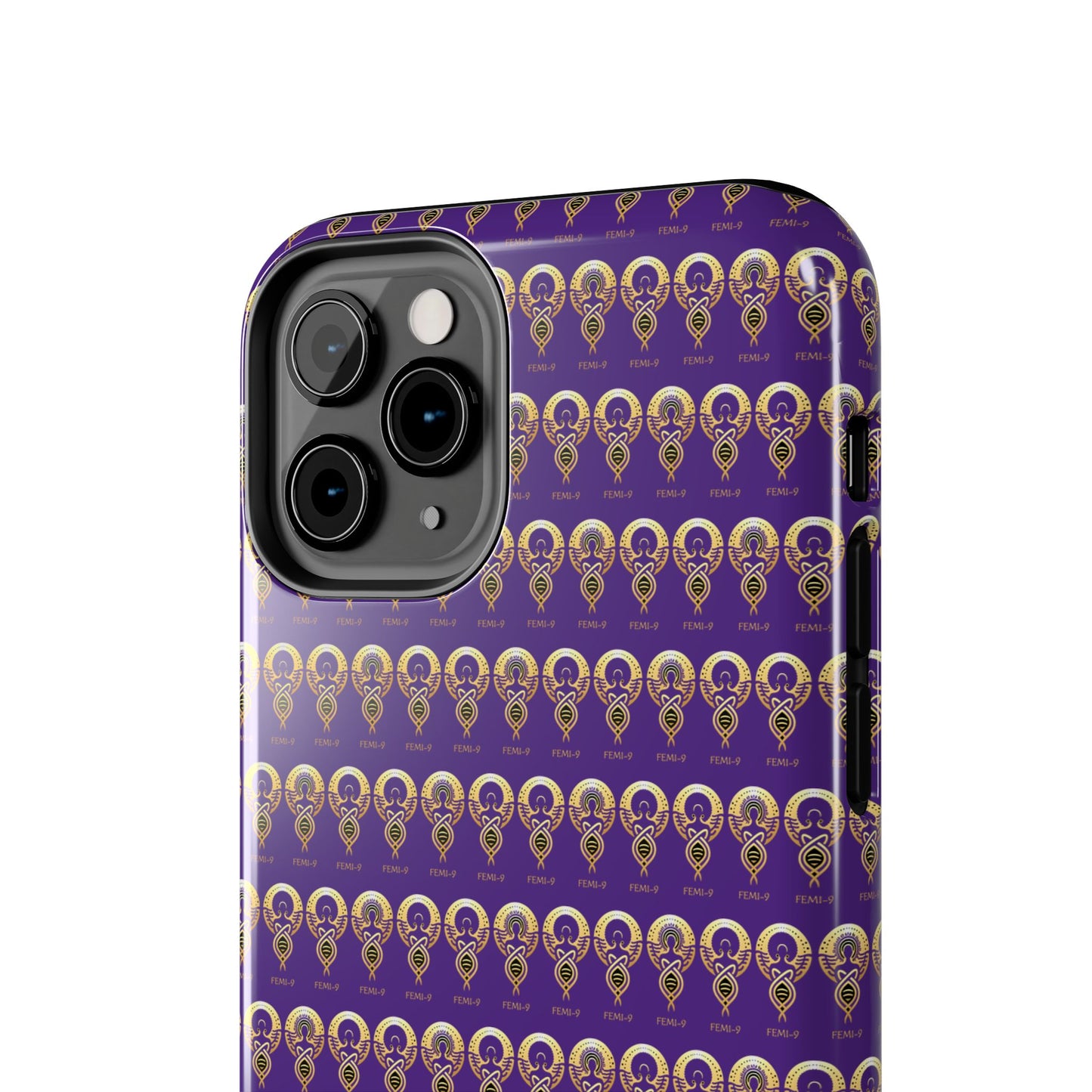 Phone Cases - Divine Femi-999 Design for a Touch of Class (PURPLE/GOLD)