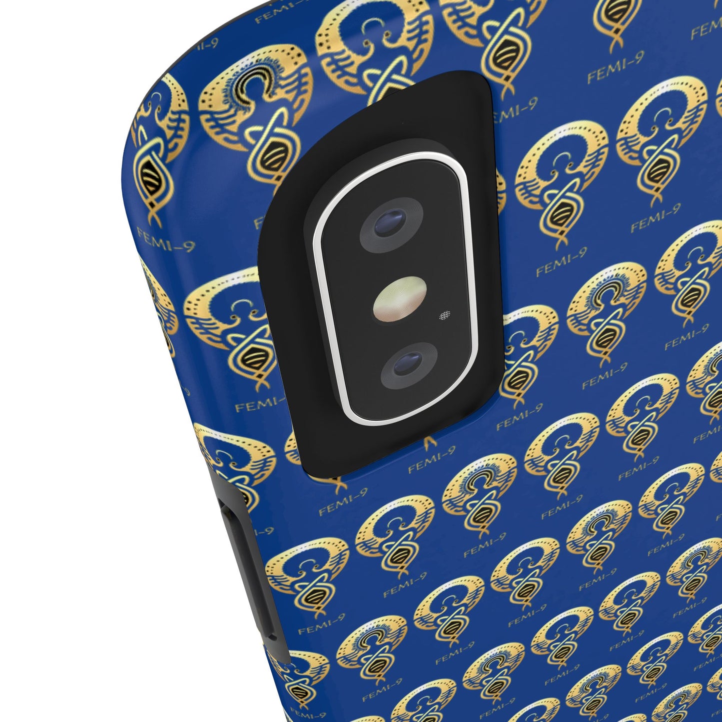 Phone Cases - Divine Femi-999 Design for a Touch of Class (blue/gold)