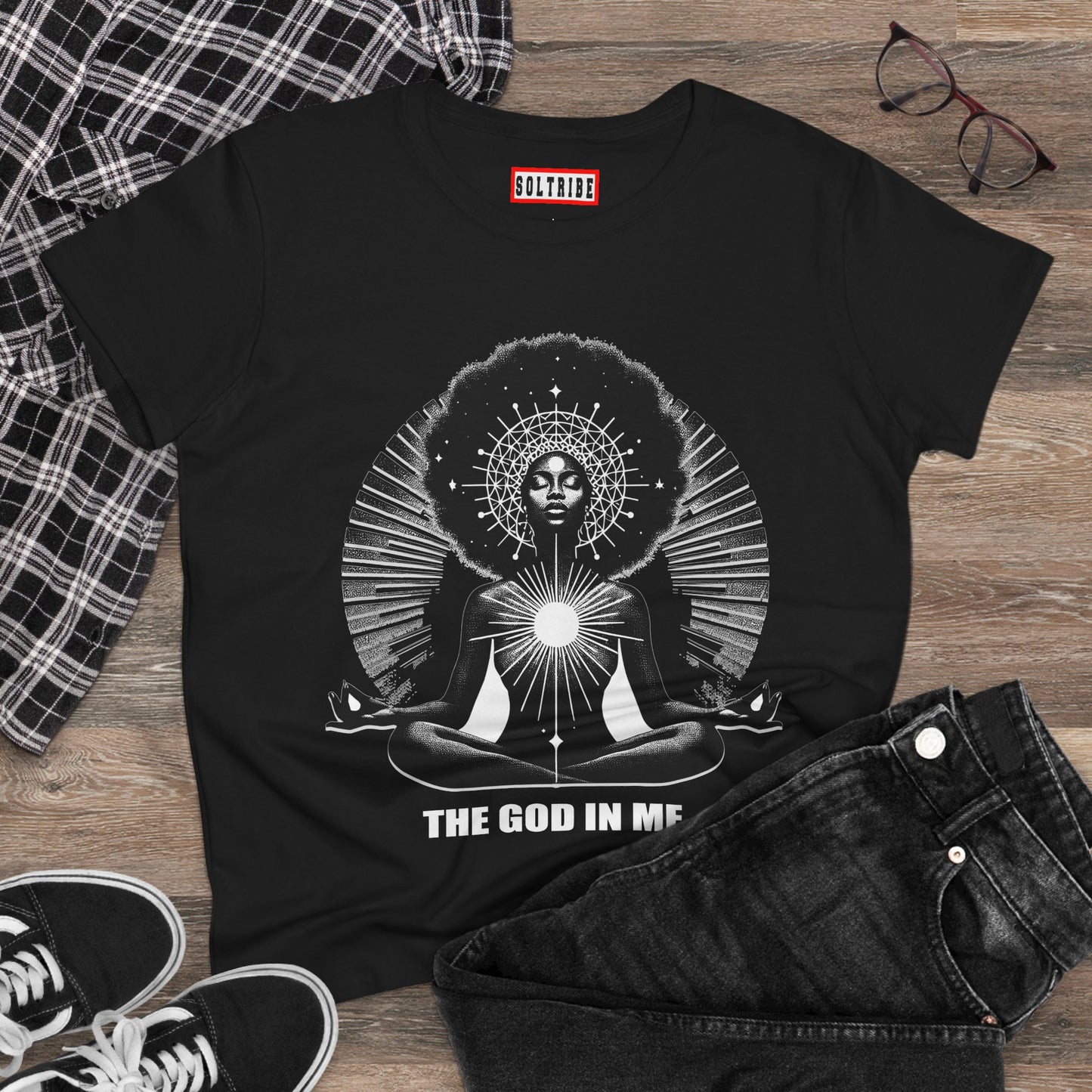 THE GOD IN ME Women's Midweight Cotton Tee