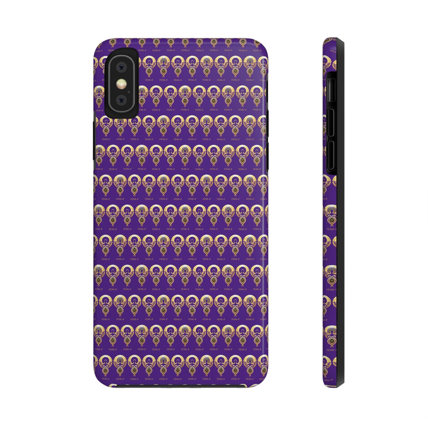 Phone Cases - Divine Femi-999 Design for a Touch of Class (PURPLE/GOLD)