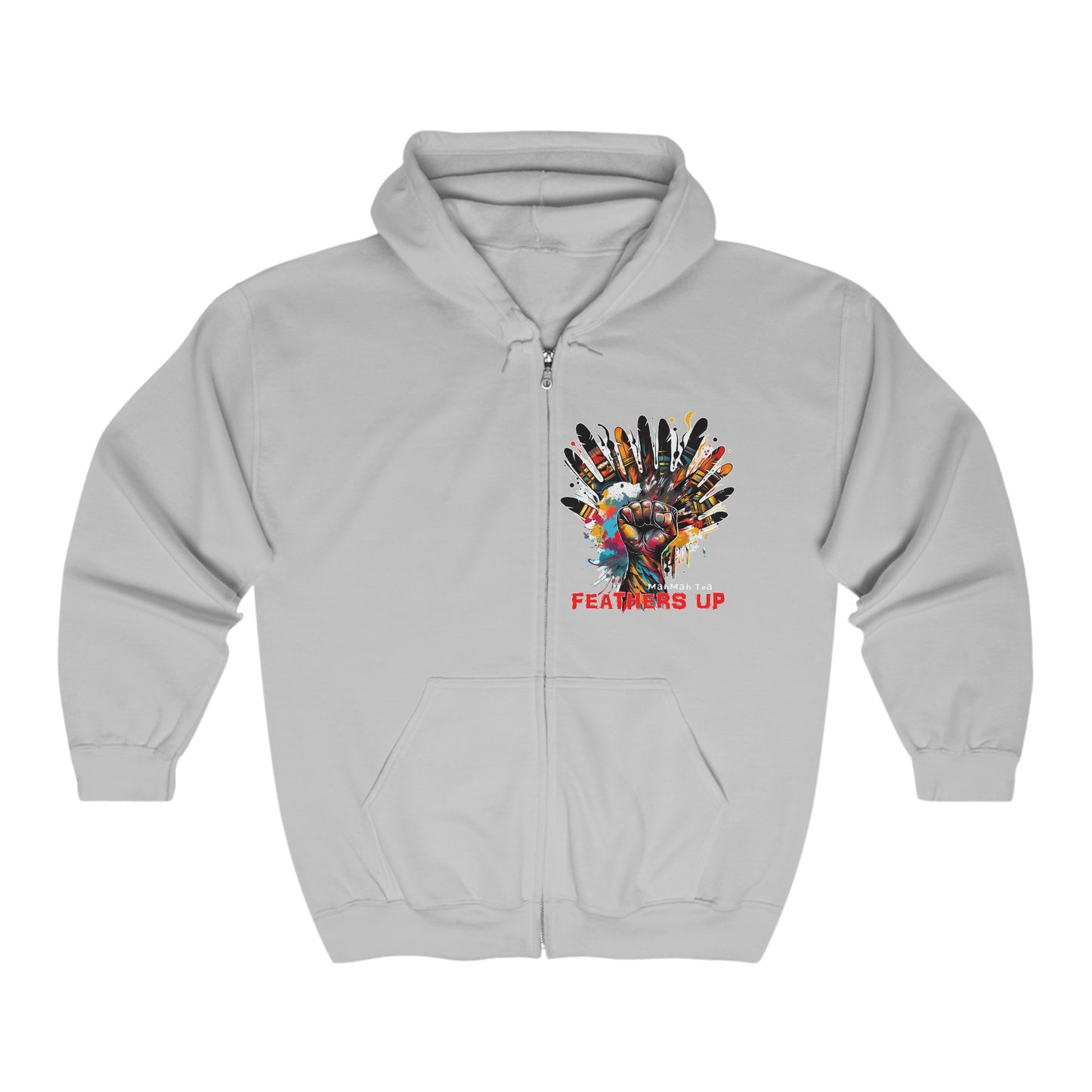 Feather Up!  Full Zip Hooded Sweatshirt