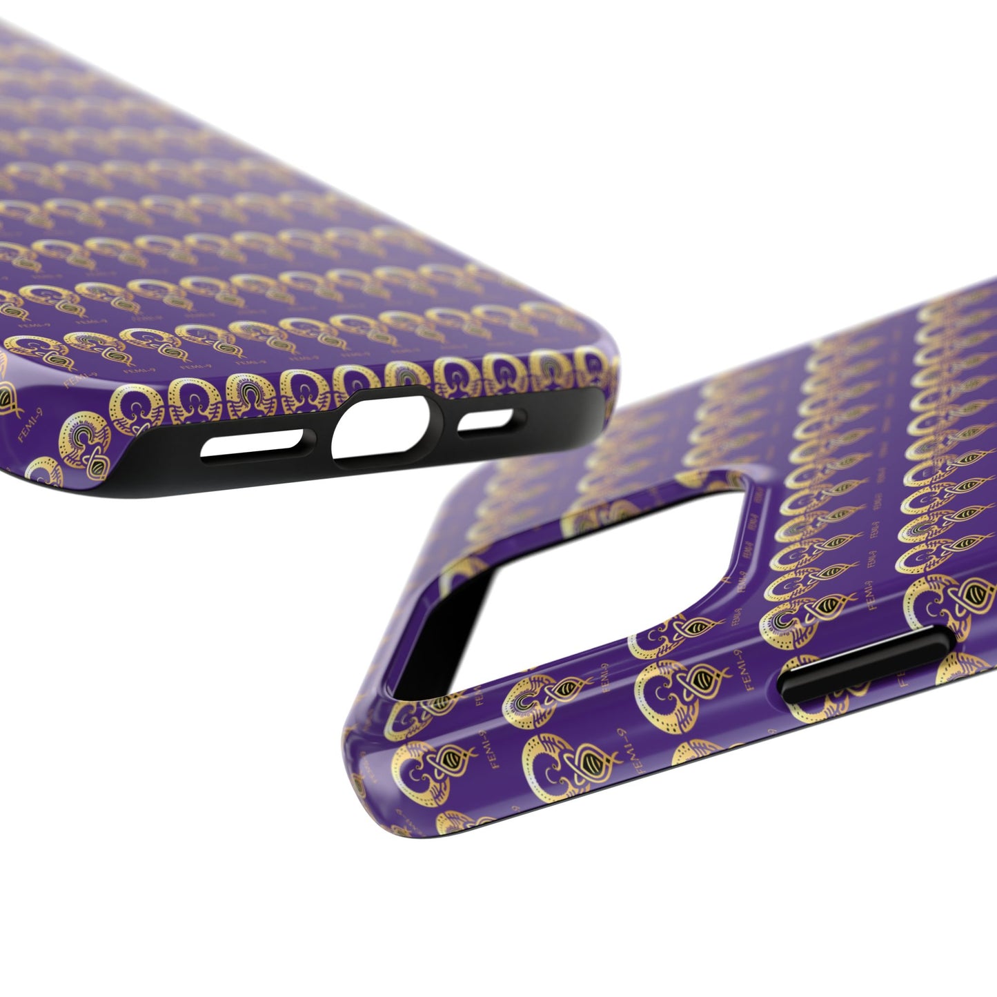 Phone Cases - Divine Femi-999 Design for a Touch of Class (PURPLE/GOLD)