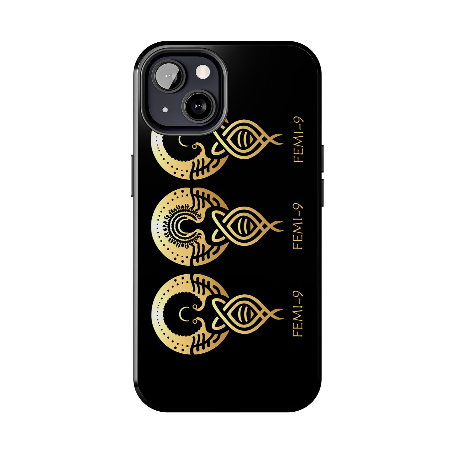 Phone Cases - Divine Femi-999 Design for a Touch of Class (black/gold)