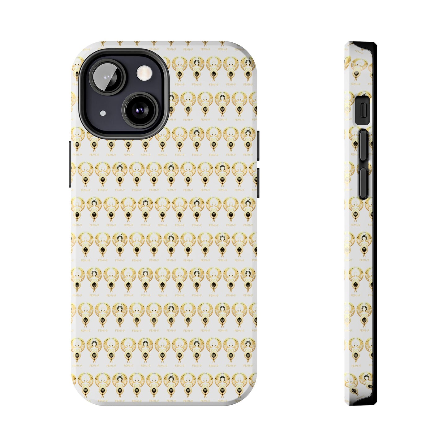 Phone Cases - Divine Femi-999 Design for a Touch of Class (white/gold)