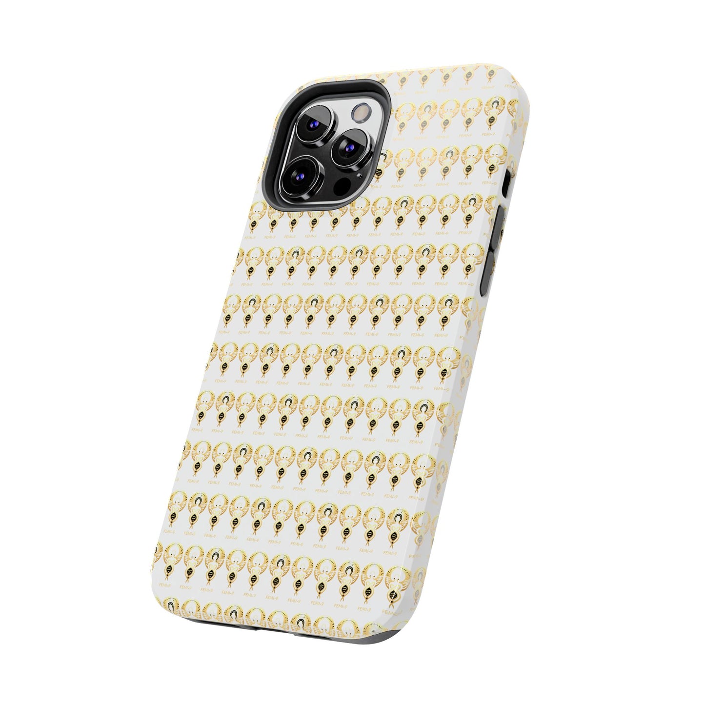 Phone Cases - Divine Femi-999 Design for a Touch of Class (white/gold)