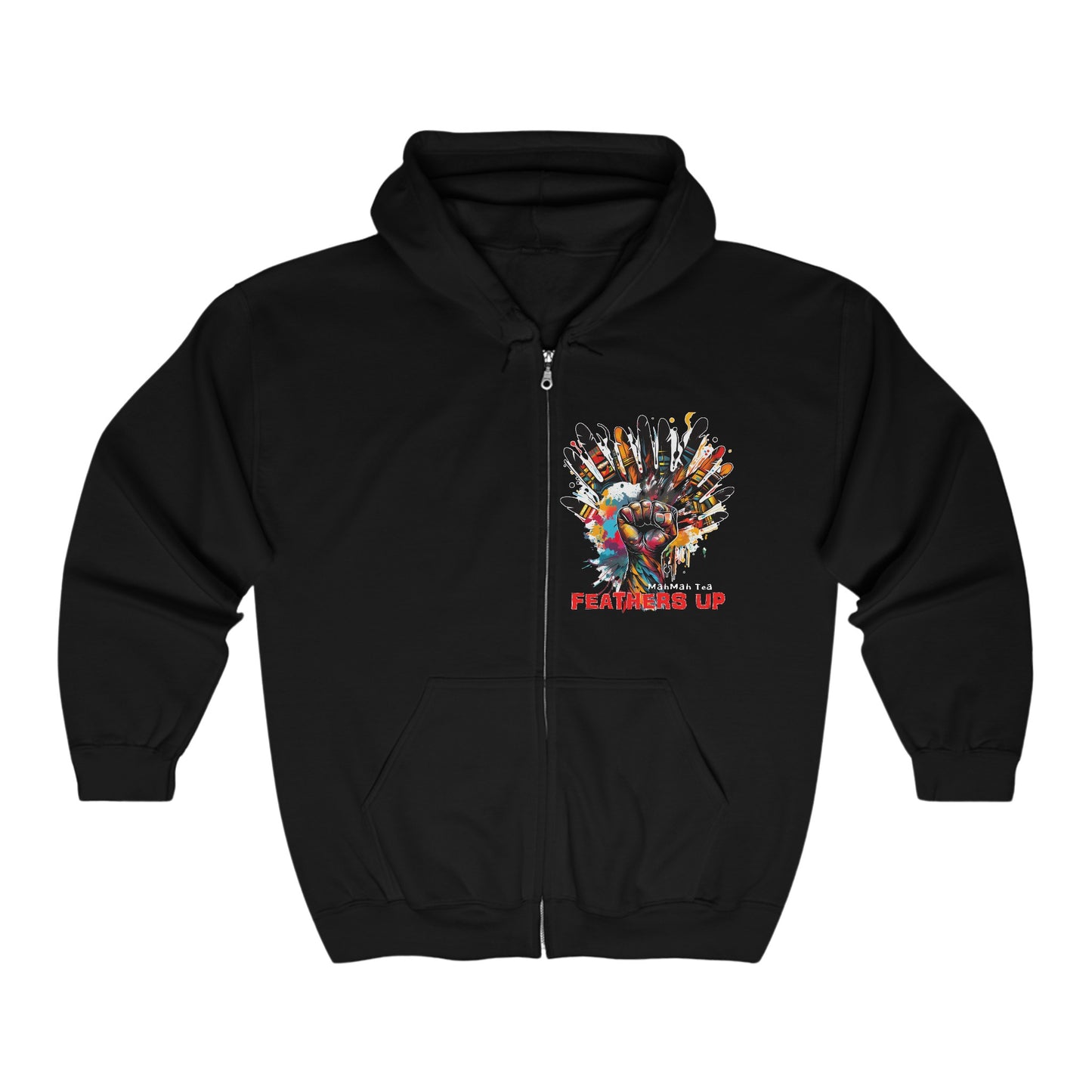 Feather Up!  Full Zip Hooded Sweatshirt