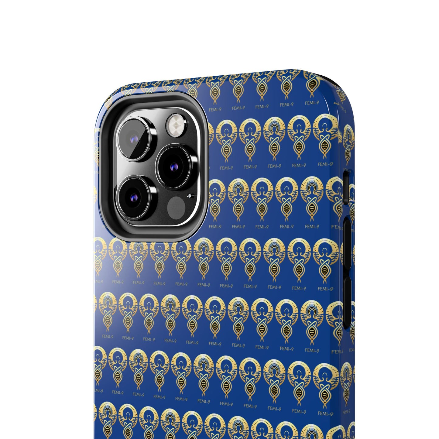 Phone Cases - Divine Femi-999 Design for a Touch of Class (blue/gold)