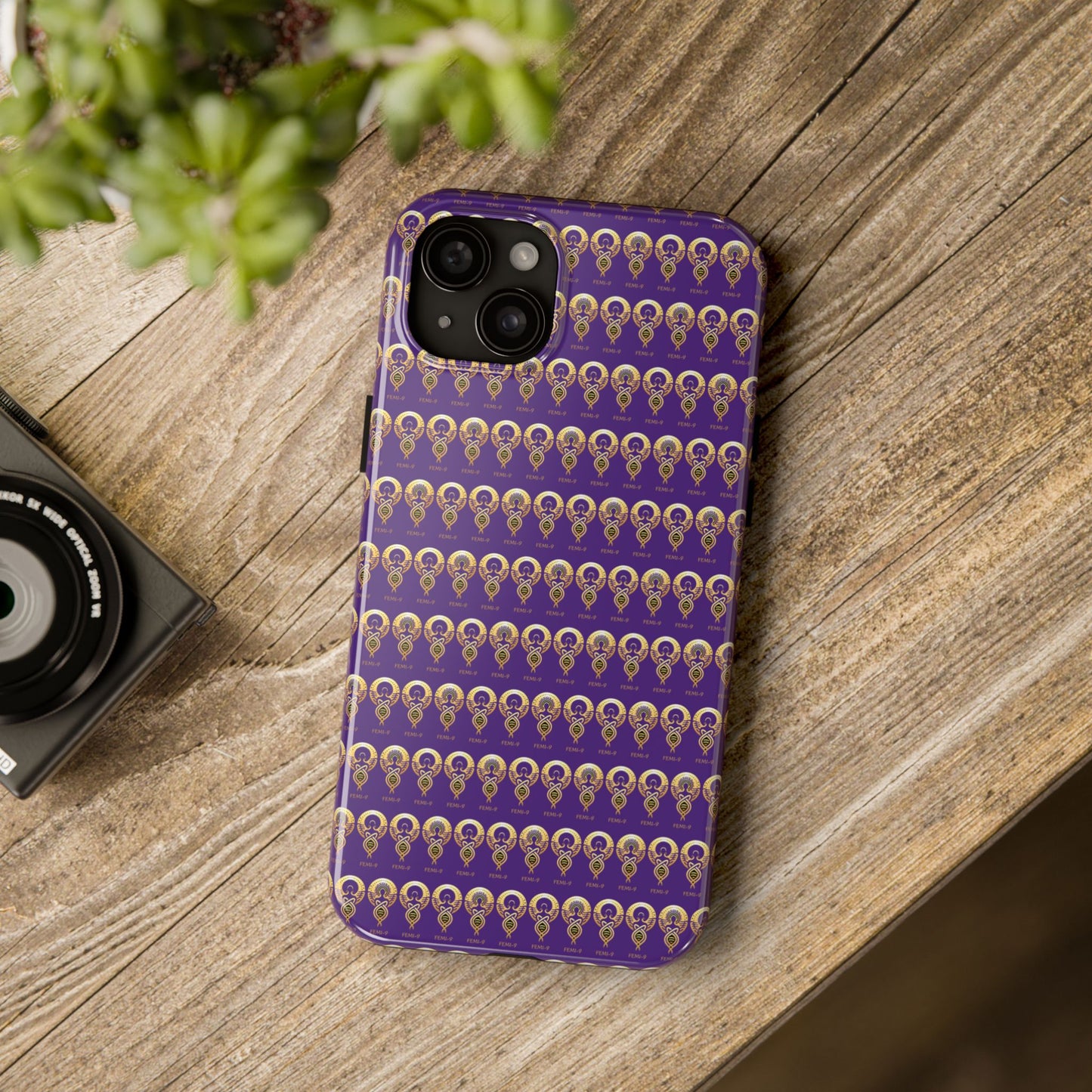 Phone Cases - Divine Femi-999 Design for a Touch of Class (PURPLE/GOLD)