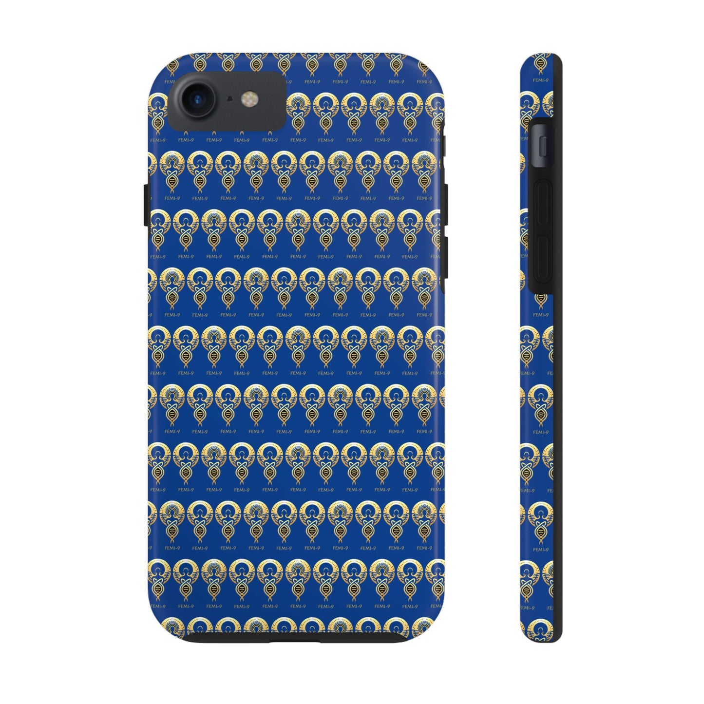 Phone Cases - Divine Femi-999 Design for a Touch of Class (blue/gold)