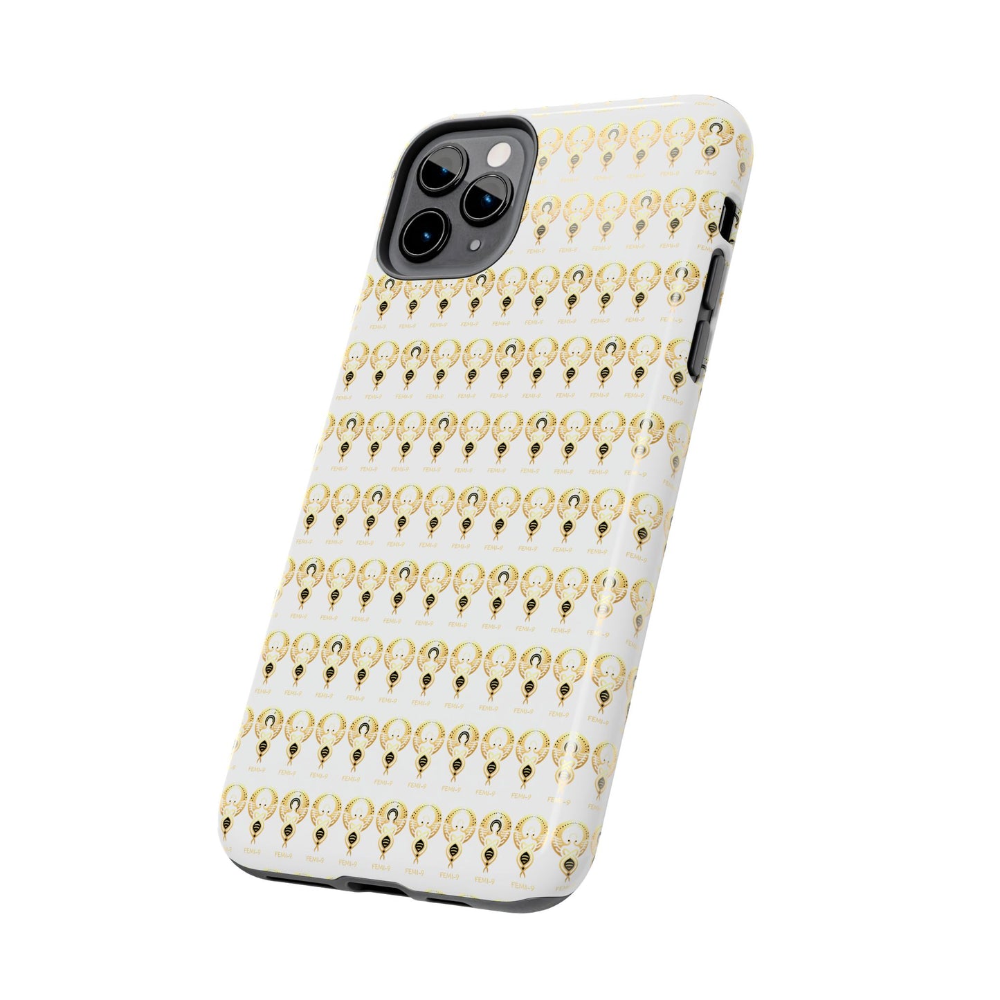 Phone Cases - Divine Femi-999 Design for a Touch of Class (white/gold)