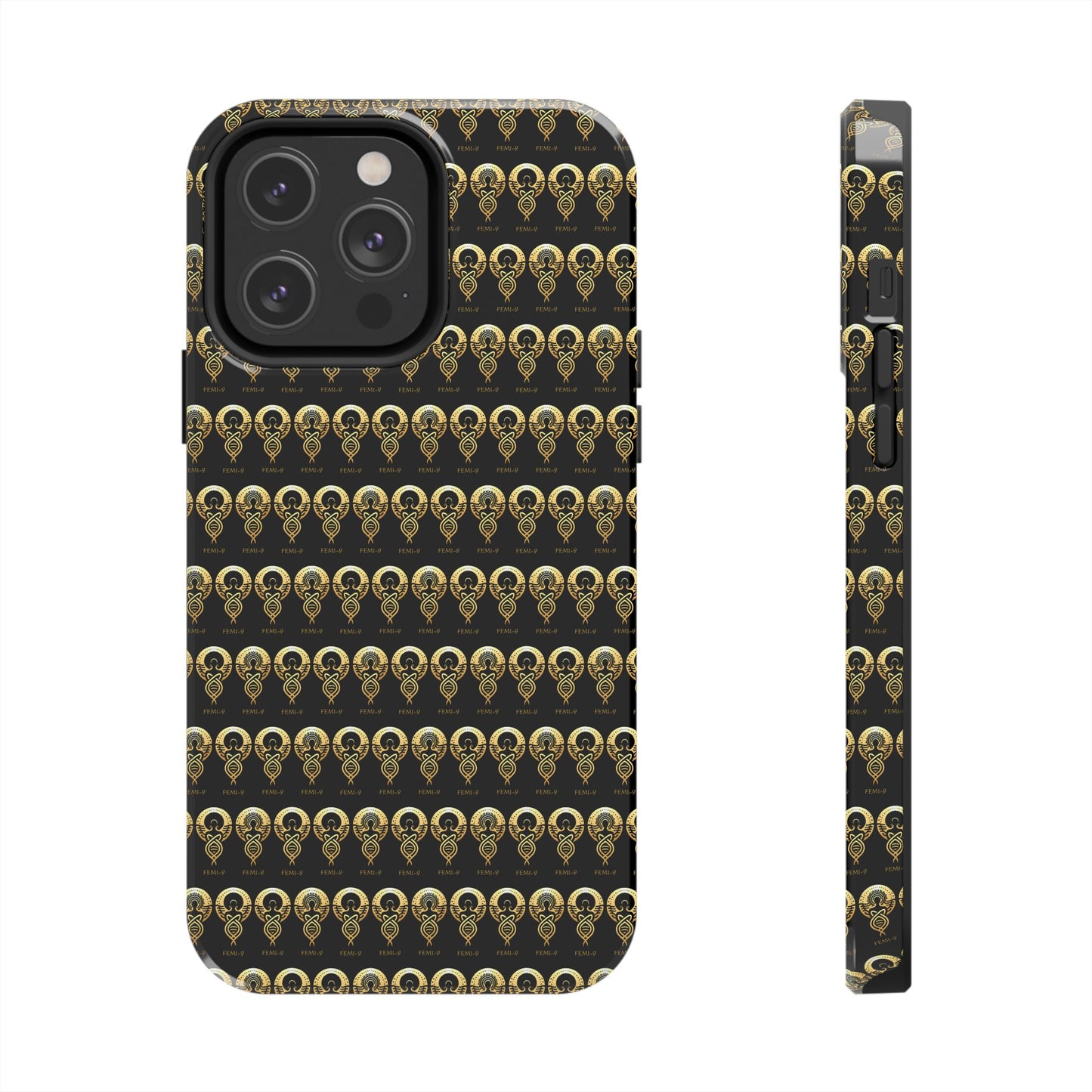 Phone Cases - Divine Femi-999 Design for a Touch of Class (black/gold)