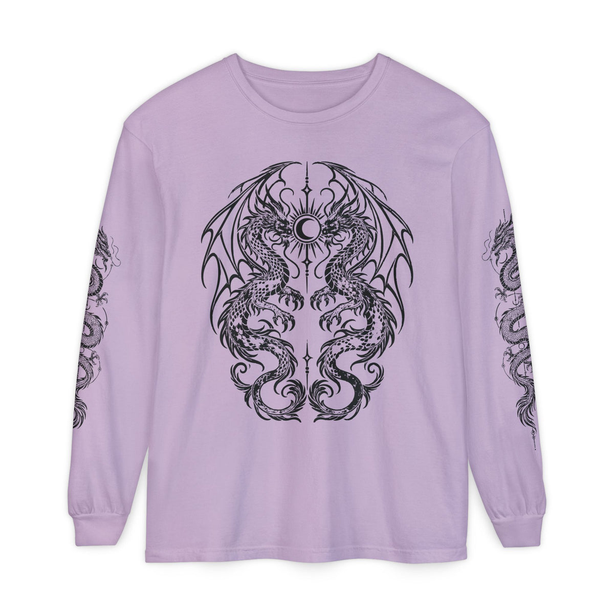 Unisex Twin Dragon Long Sleeve Tee