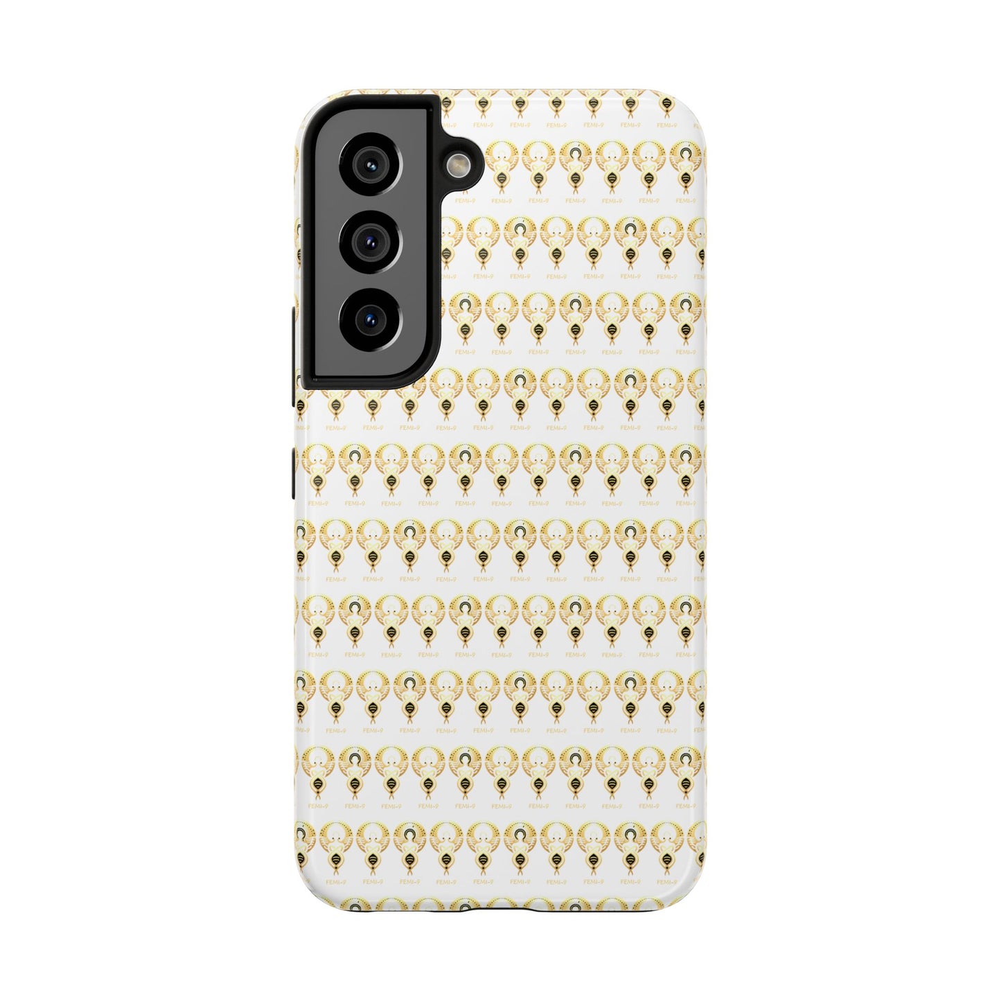 Phone Cases - Divine Femi-999 Design for a Touch of Class (white/gold)