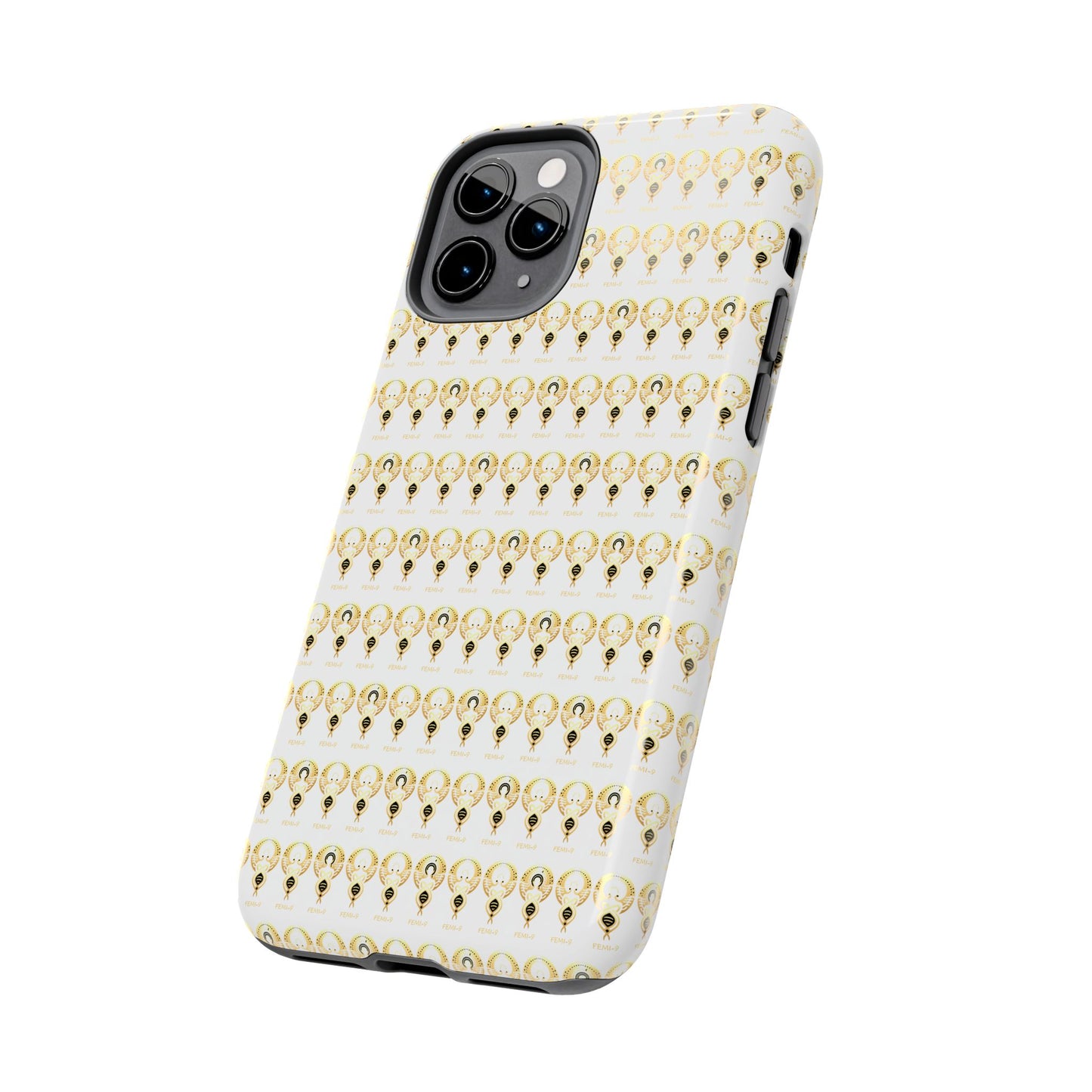 Phone Cases - Divine Femi-999 Design for a Touch of Class (white/gold)