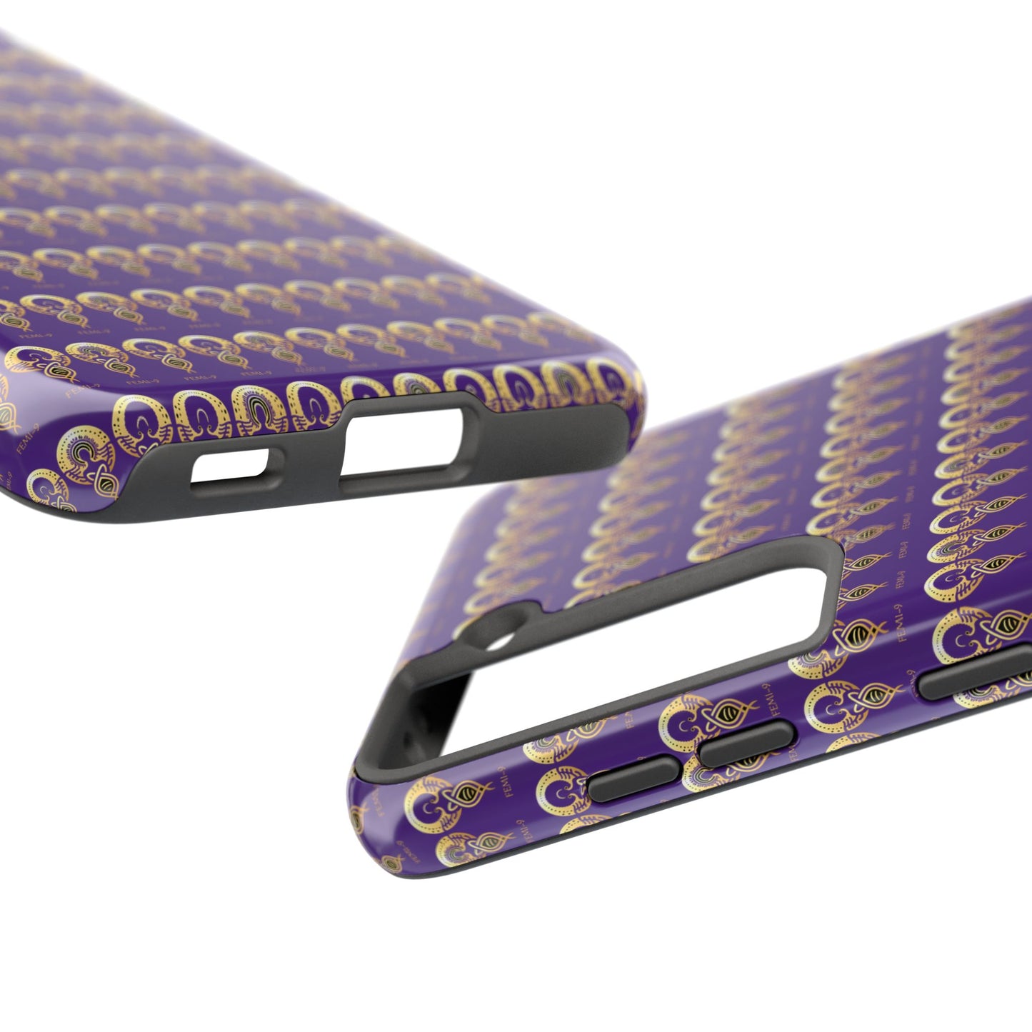 Phone Cases - Divine Femi-999 Design for a Touch of Class (PURPLE/GOLD)