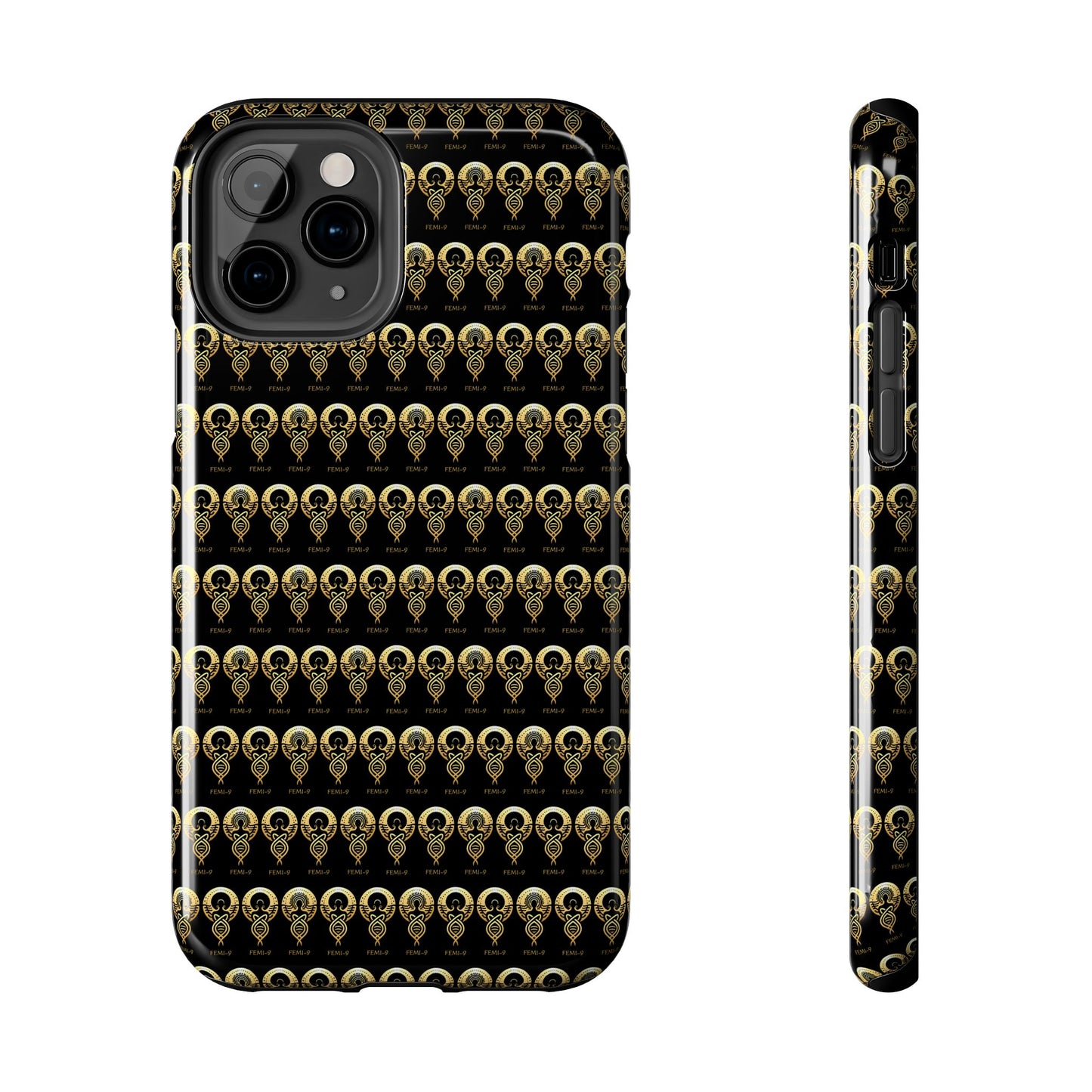 Phone Cases - Divine Femi-999 Design for a Touch of Class (black/gold)