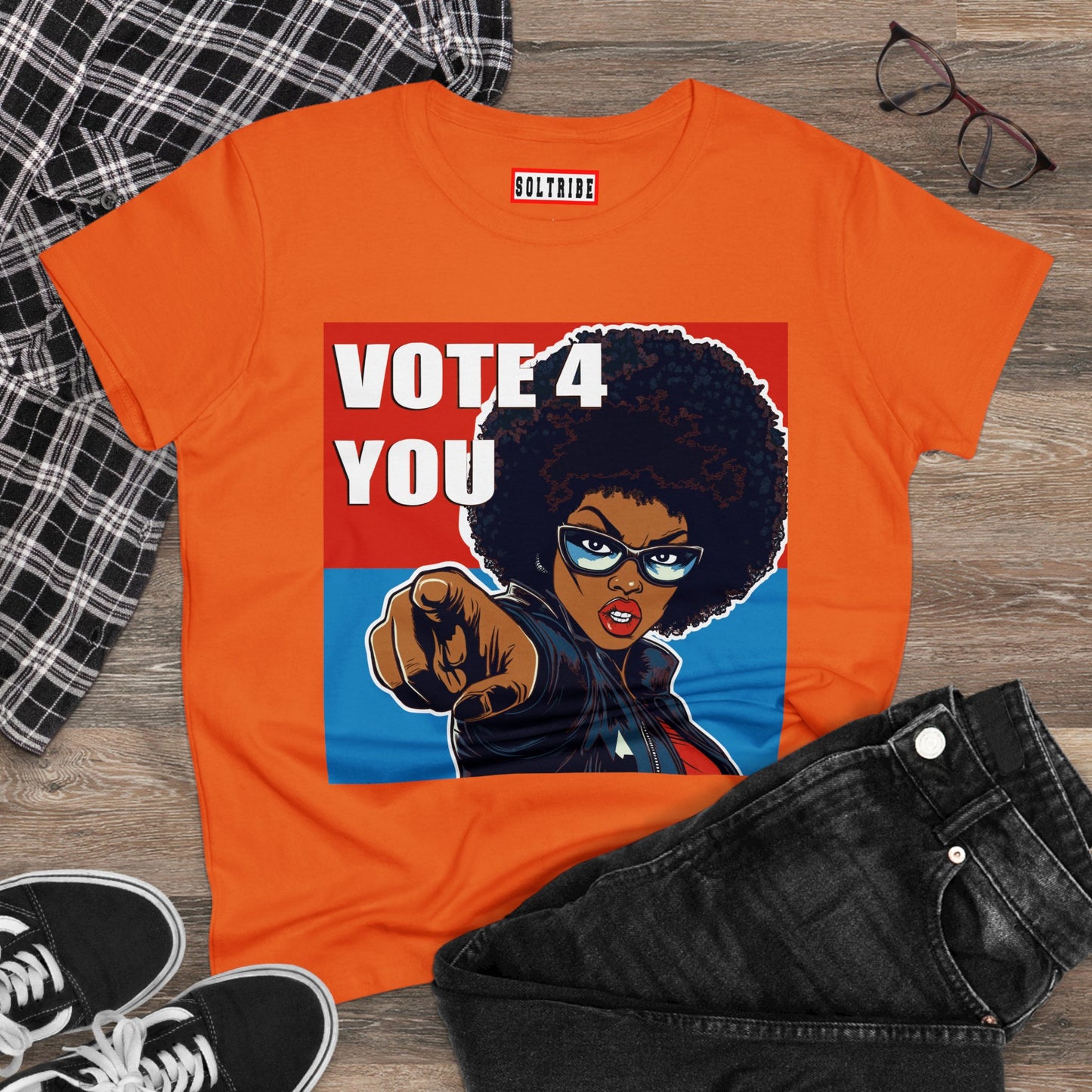 VOTE 4 YOU Women's Midweight Cotton Tee