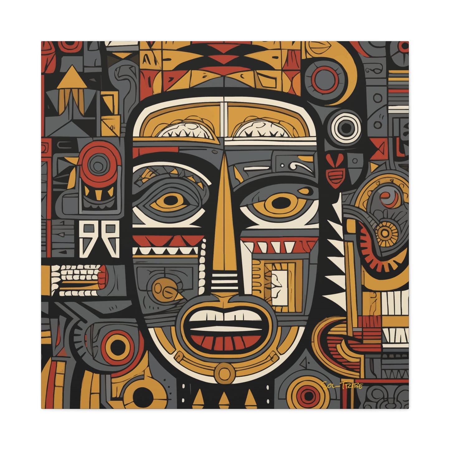 SOL- TRIBAL MASK Canvas Art