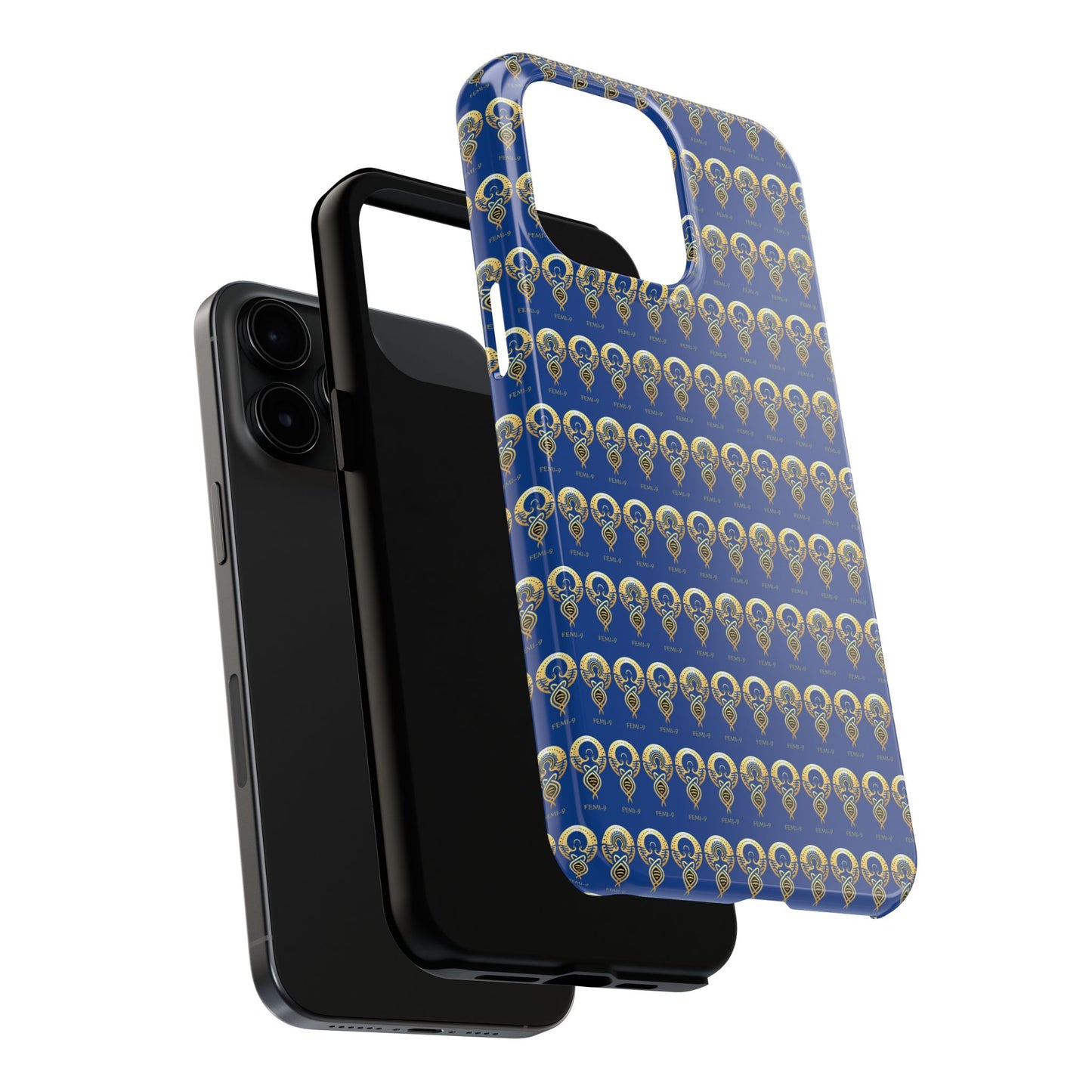 Phone Cases - Divine Femi-999 Design for a Touch of Class (blue/gold)