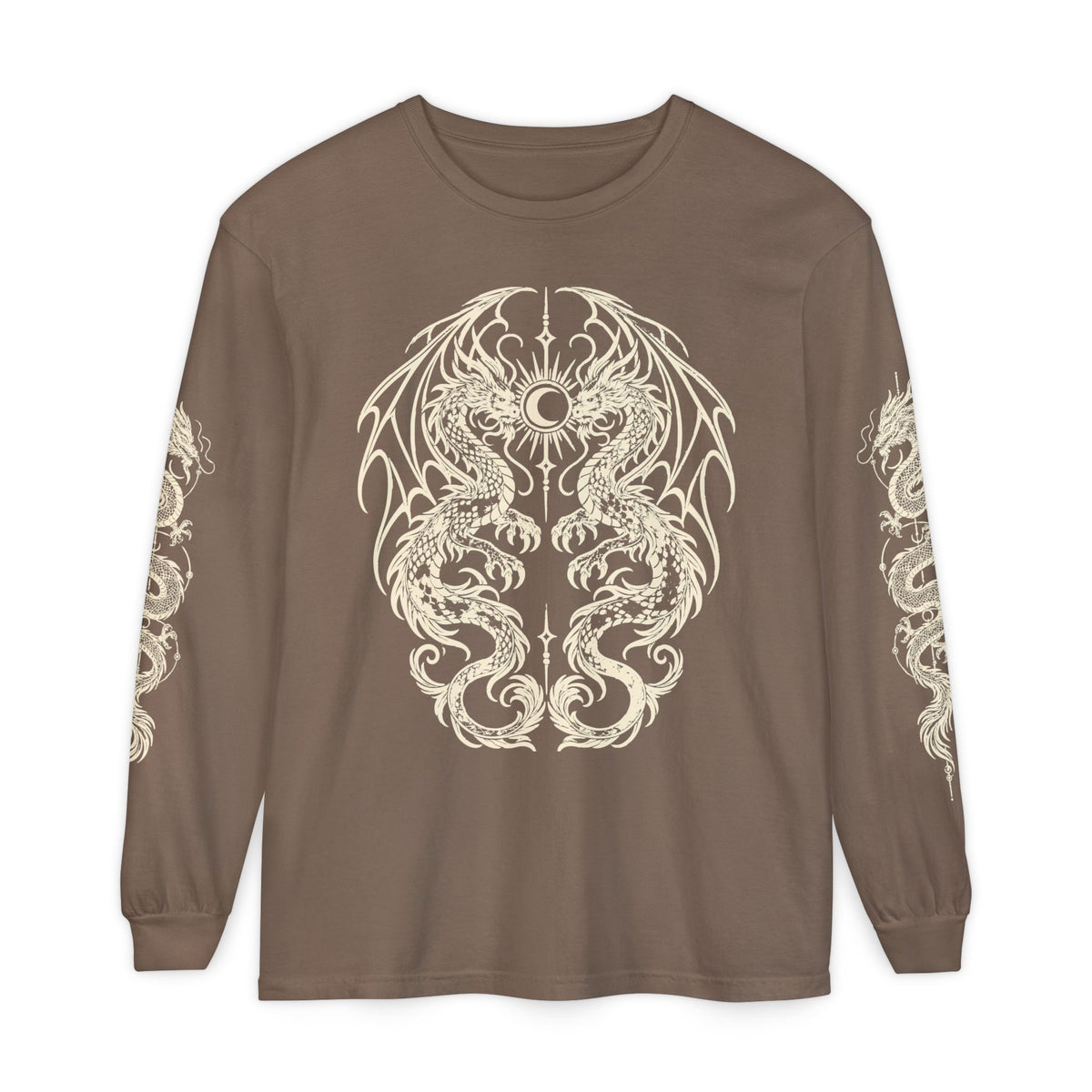 Unisex Twin Dragon Long Sleeve Tee