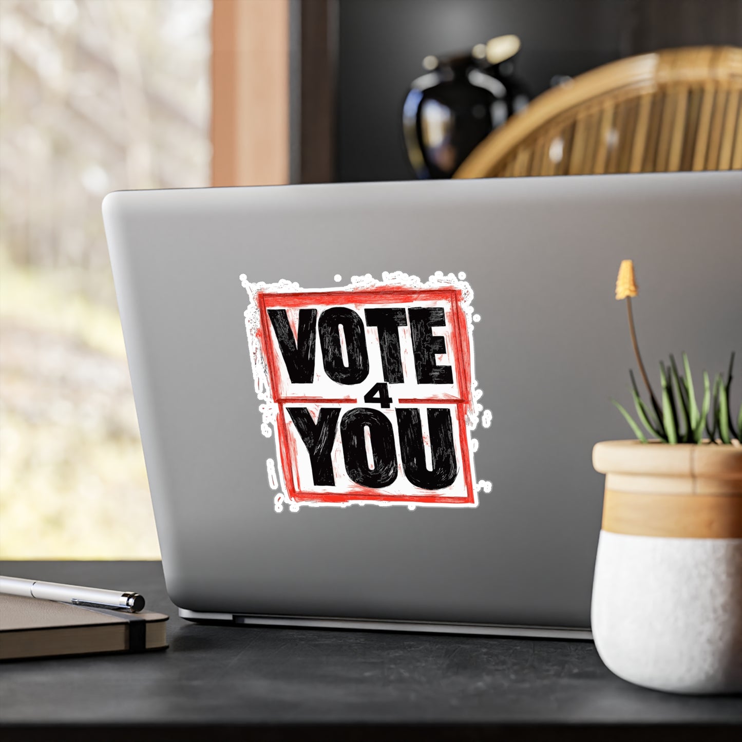 VOTE 4 YOU Kiss-Cut Vinyl Decals