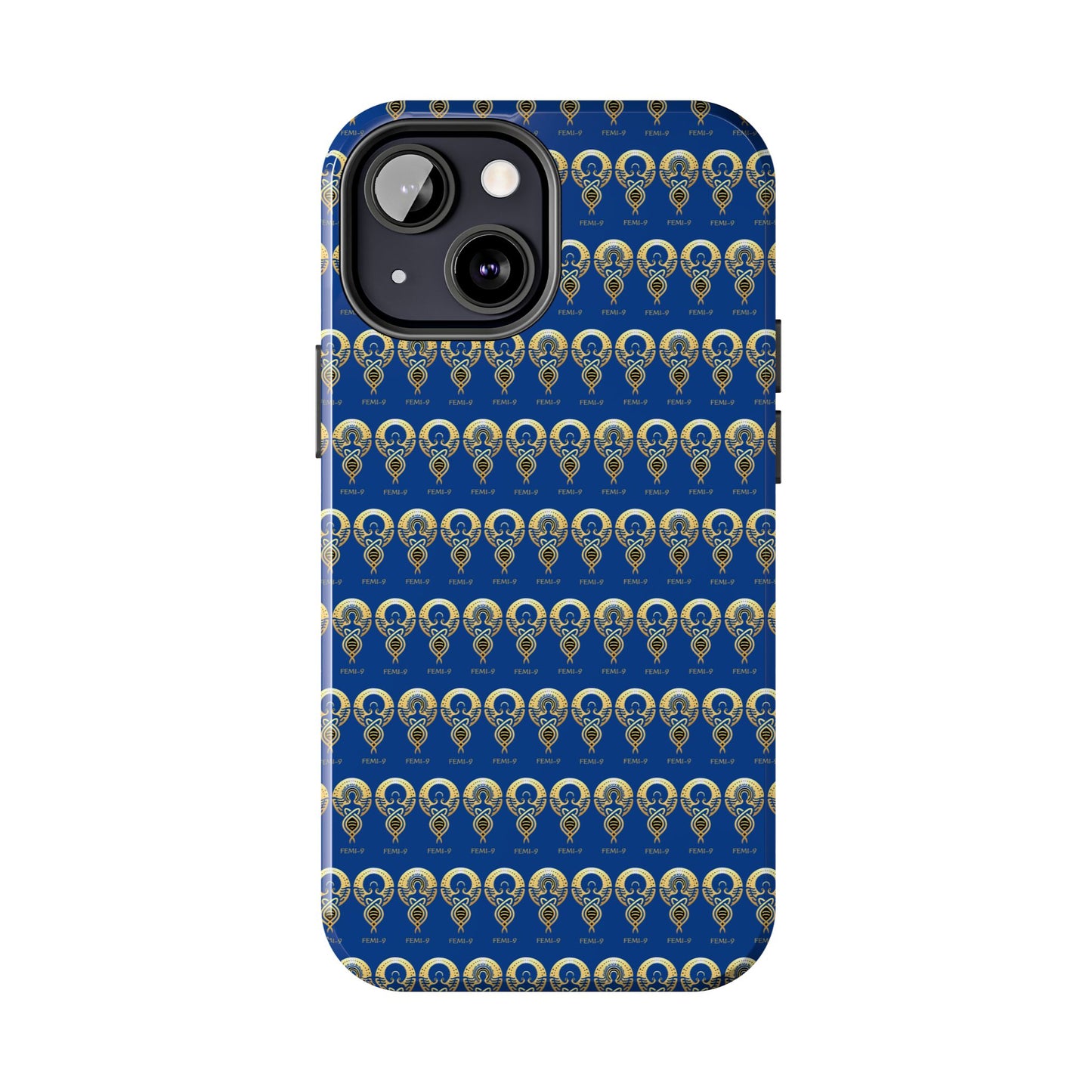 Phone Cases - Divine Femi-999 Design for a Touch of Class (blue/gold)