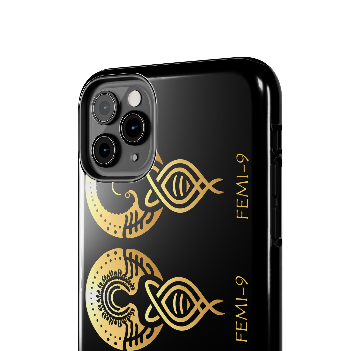 Phone Cases - Divine Femi-999 Design for a Touch of Class (black/gold)