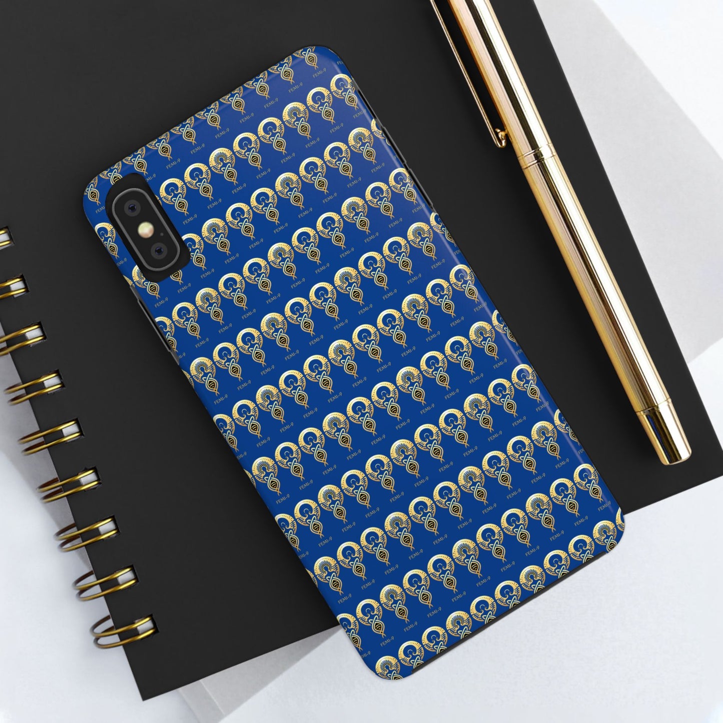 Phone Cases - Divine Femi-999 Design for a Touch of Class (blue/gold)